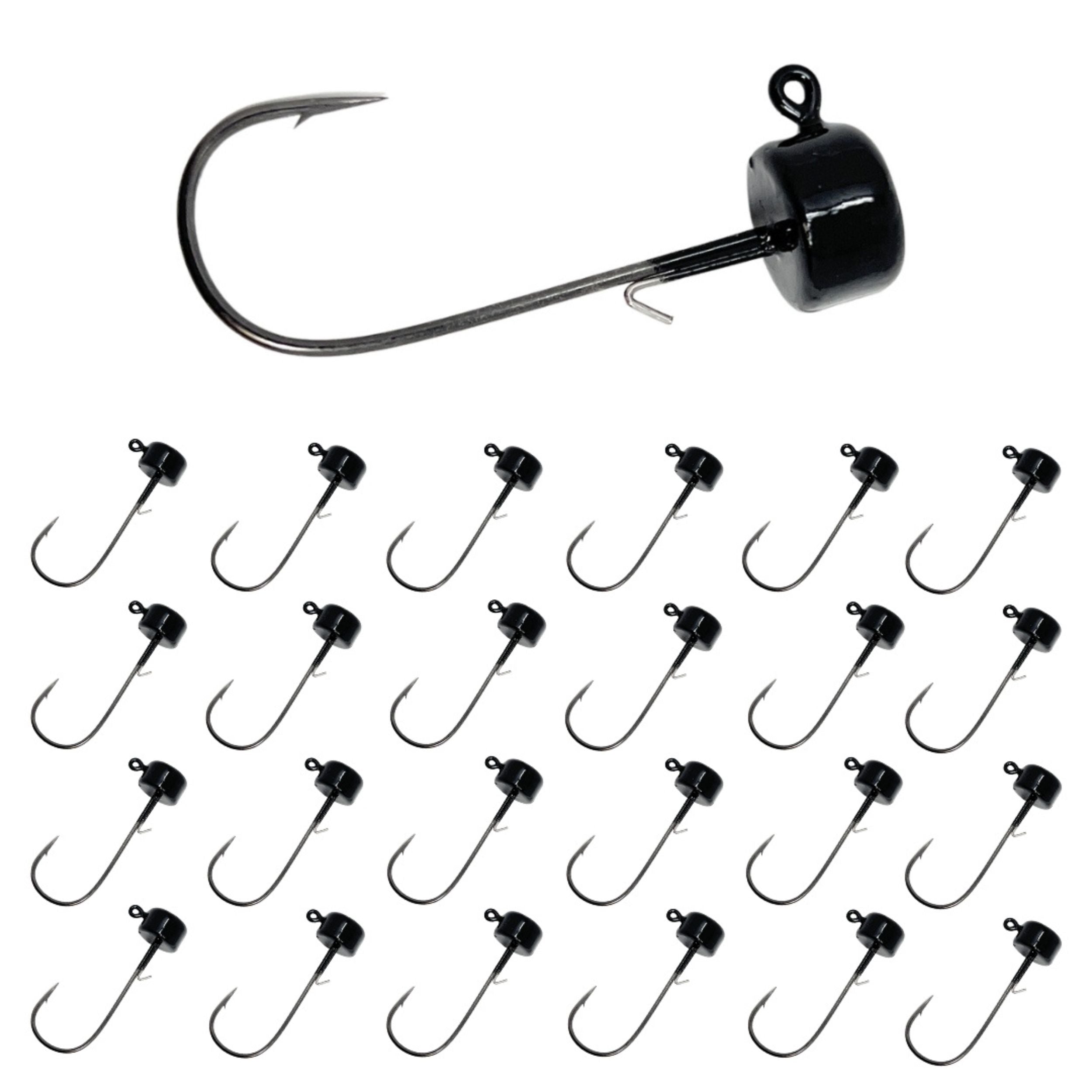 Reaction Tackle Tungsten Mushroom Head Ned Rig Shroom Jig Heads for Finesse  Fishing, Weedless Jig Head for Bass Fishing with Soft Lures (5-Pack) 1/8oz