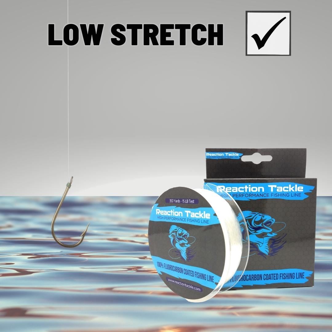Reaction Tackle Fluorocarbon Coated Fishing Line/350 Yards/High Strength/Mono Upgrade