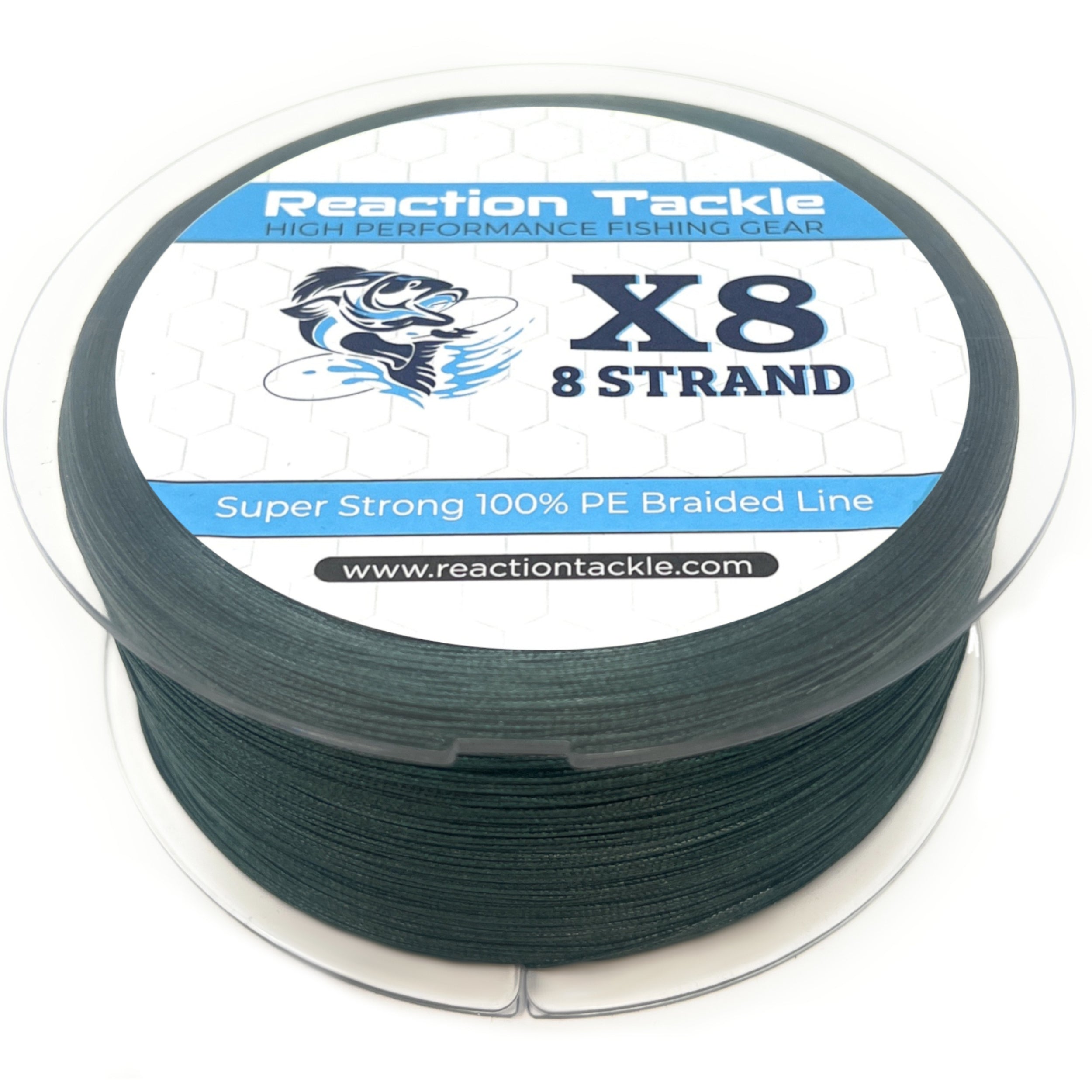 Reaction Tackle Ice Fishing Braided Line - 8 strand Professional Grade 
