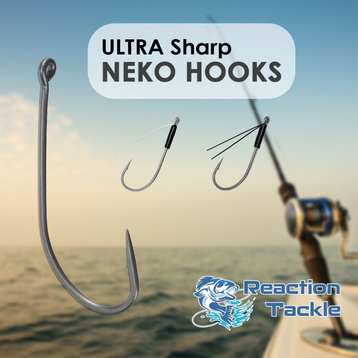 Reaction Tackle Wacky Neko Hooks- ULTRA Sharp- 25 Pack