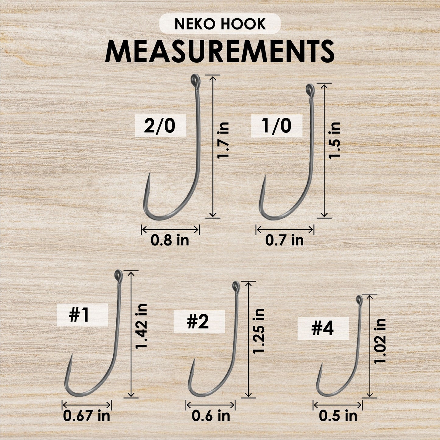 Reaction Tackle Wacky Neko Hooks- ULTRA Sharp- 25 Pack