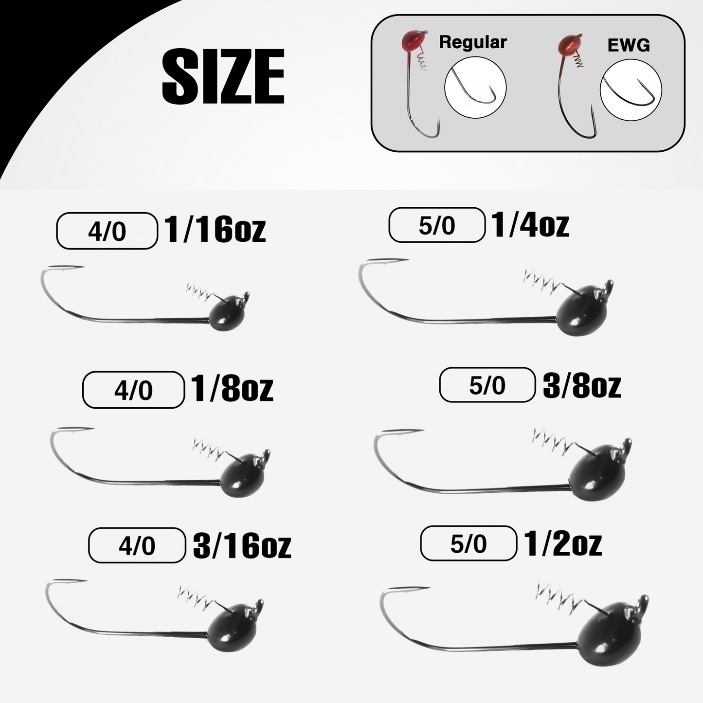 Reaction Tackle Tungsten Shaky Heads for Bass Fishing - 5-Pack