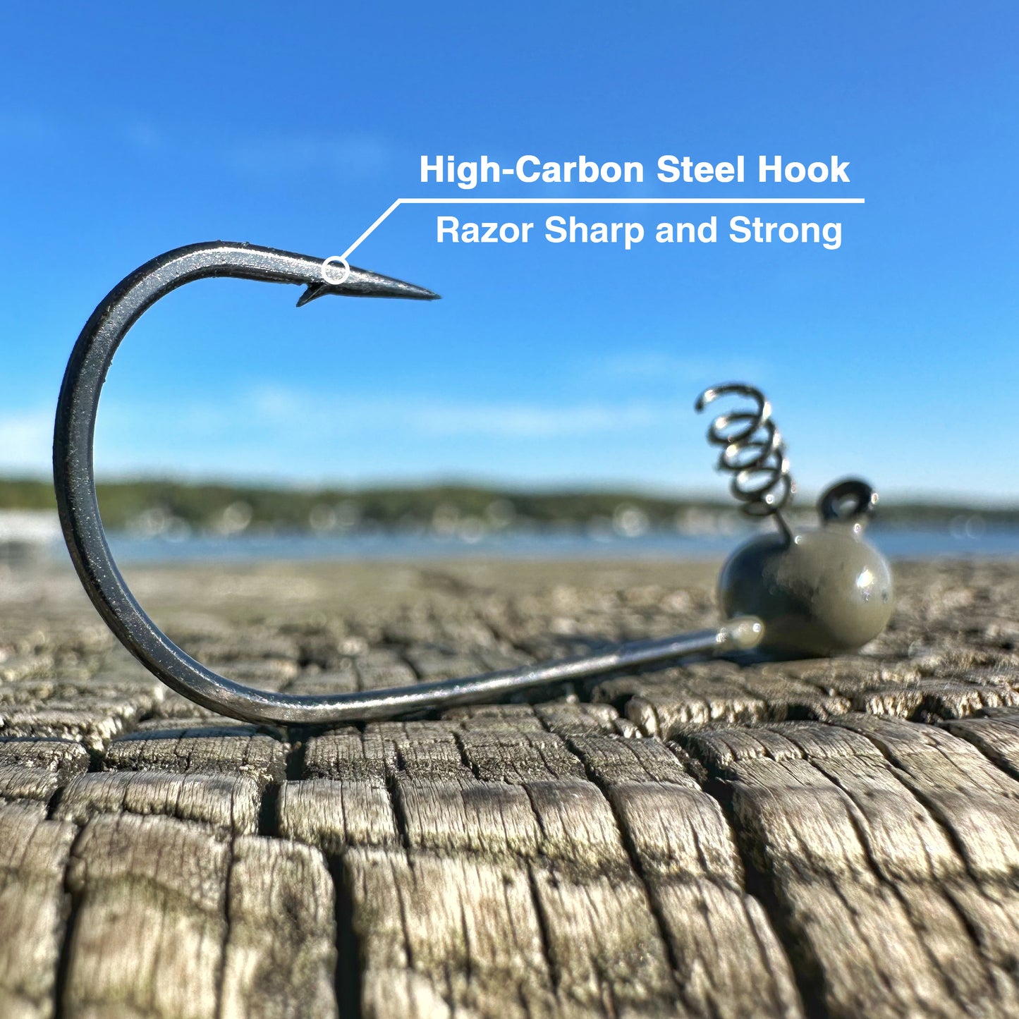 Reaction Tackle Tungsten Shaky Heads for Bass Fishing - 5-Pack