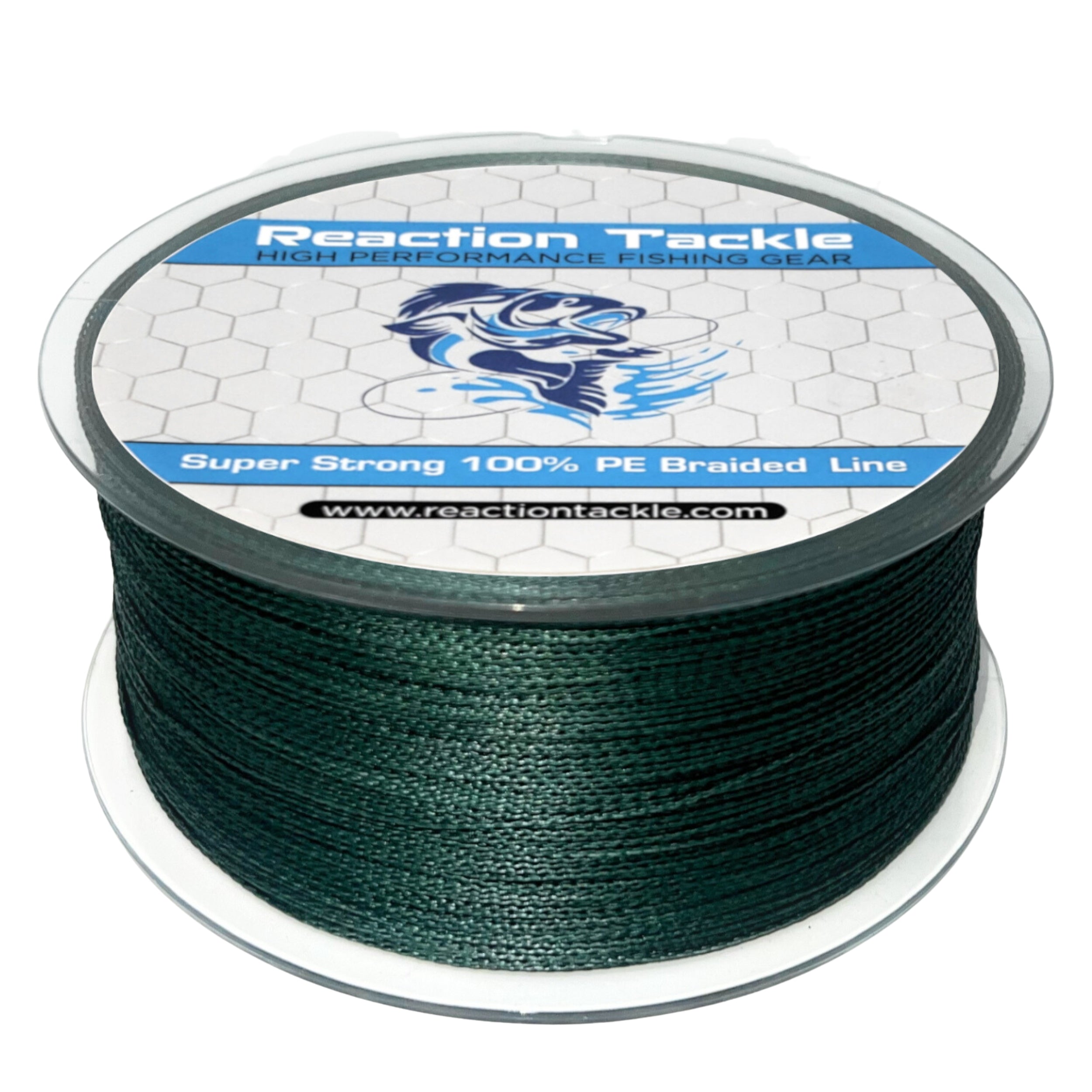 Reaction Tackle High Performance Braided Fishing Line Moss Green, 10lb 500 yards-MG