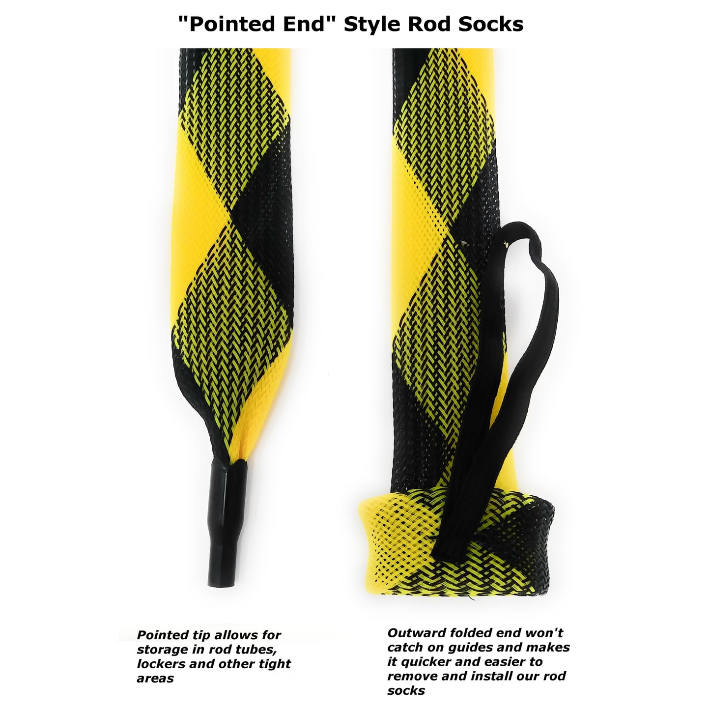 Reaction Tackle Fishing Rod Cover/Rod Sleeve/Rod Sock (2-PACK)