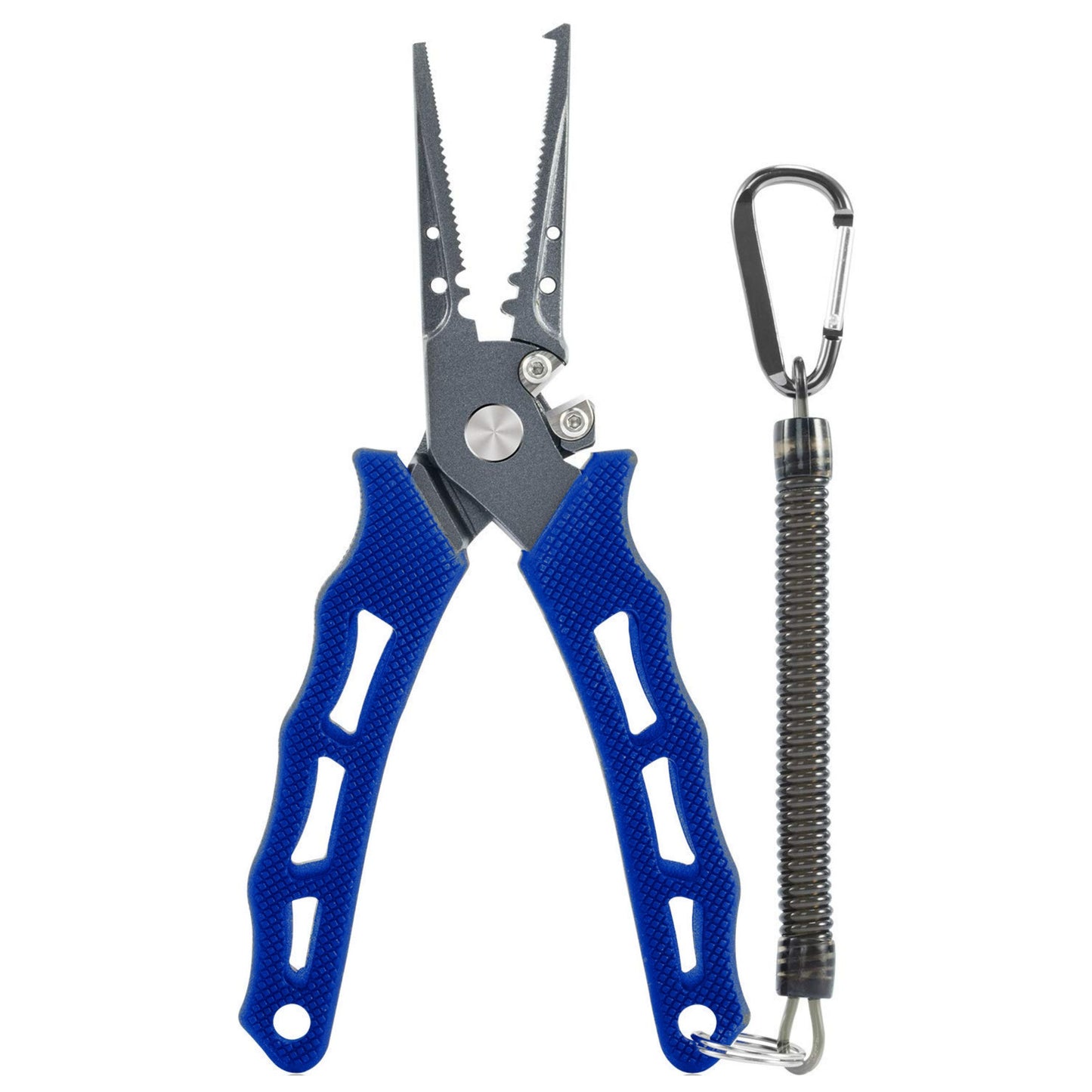 Reaction Tackle 7” Fishing Pliers-Stainless-Tungsten Carbide Cutters-Hook Remover