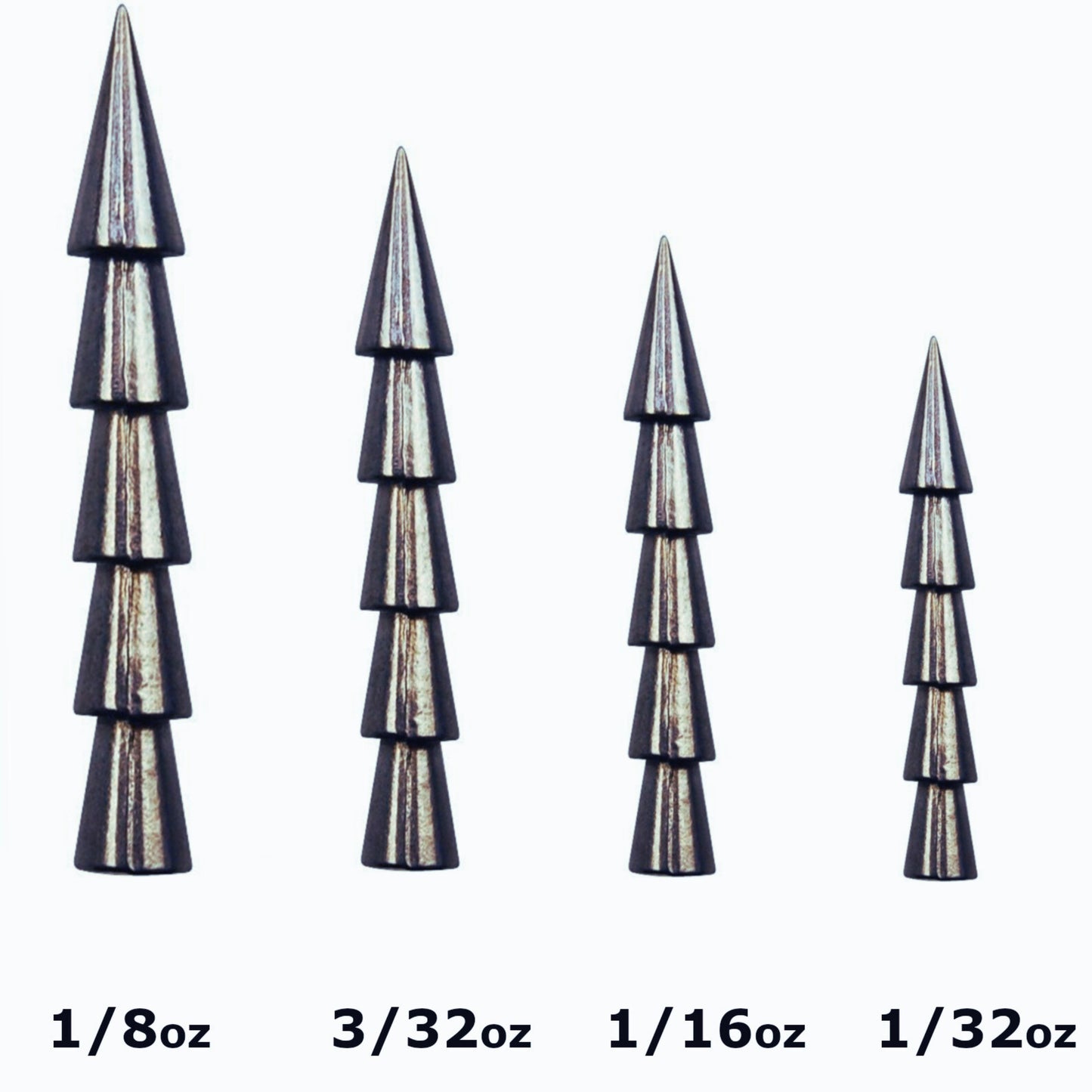 Reaction Tackle Tungsten Nail Weights/ Insert Sinkers in Various Sizes