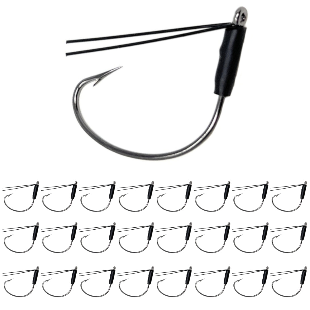 Reaction Tackle Wide Gap Wacky Hooks (25-PACK)-High Quality