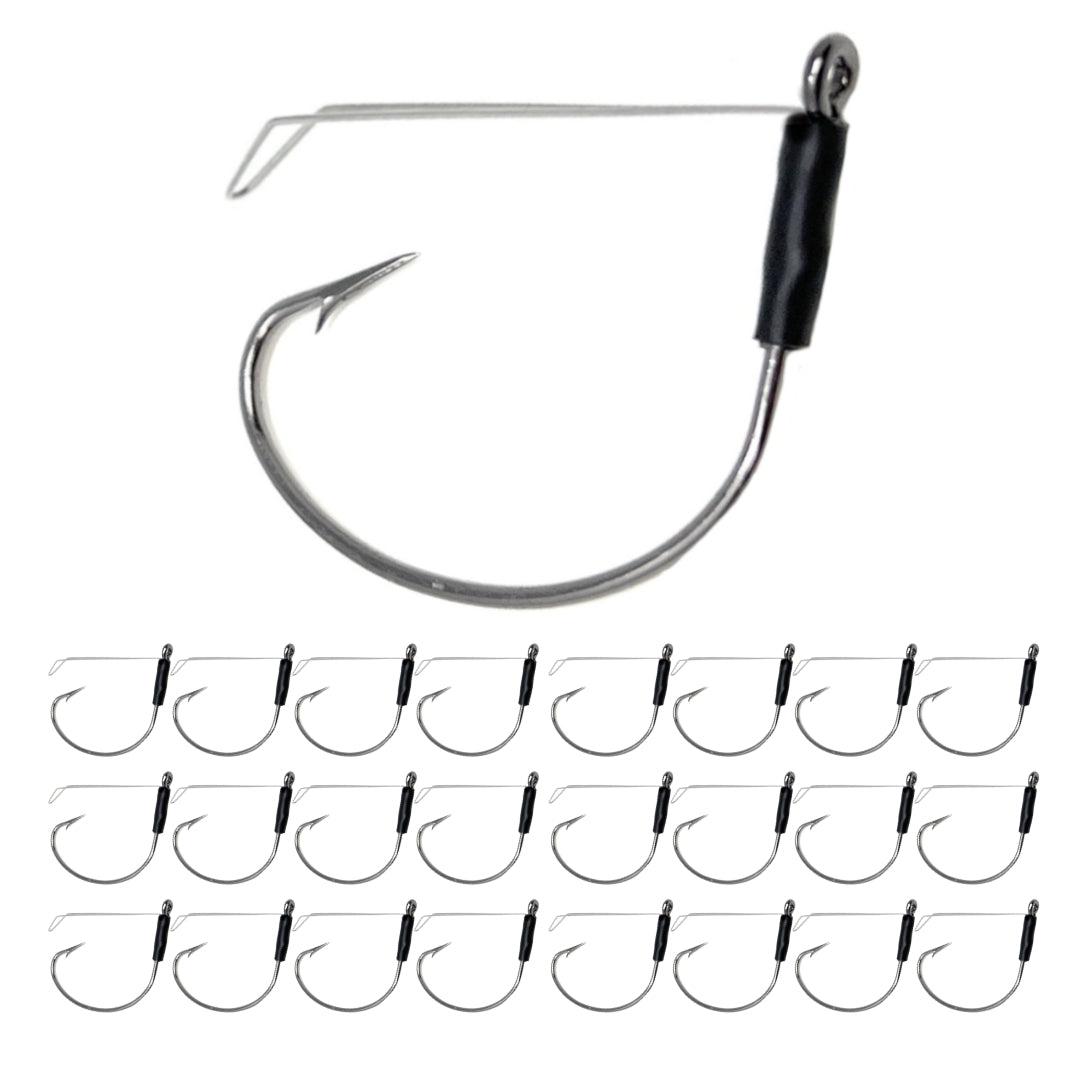 Reaction Tackle Wide Gap Wacky Hooks (25-PACK)-High Quality