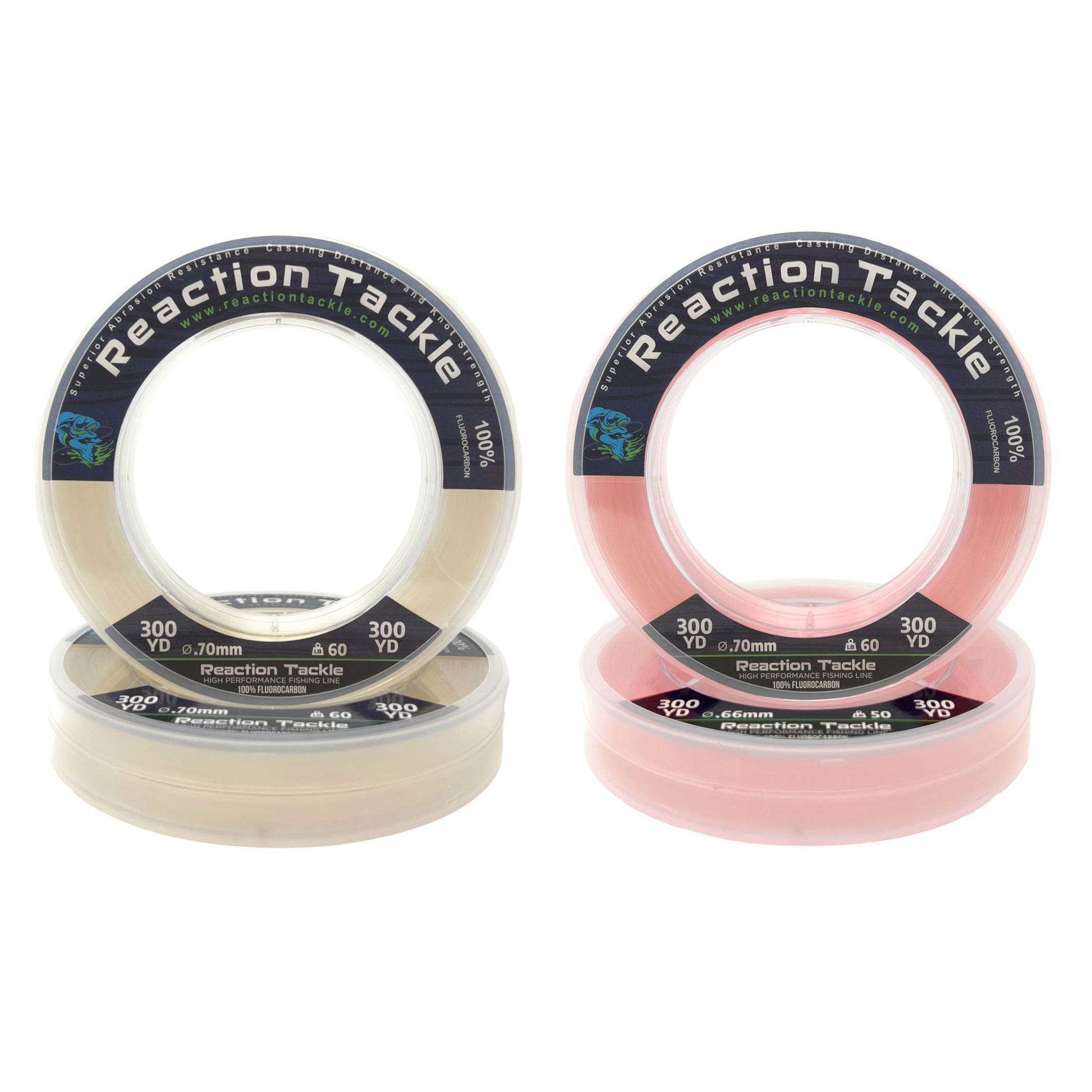 Reaction Tackle 100% Pure Fluorocarbon/Clear / 60lb 125 yd