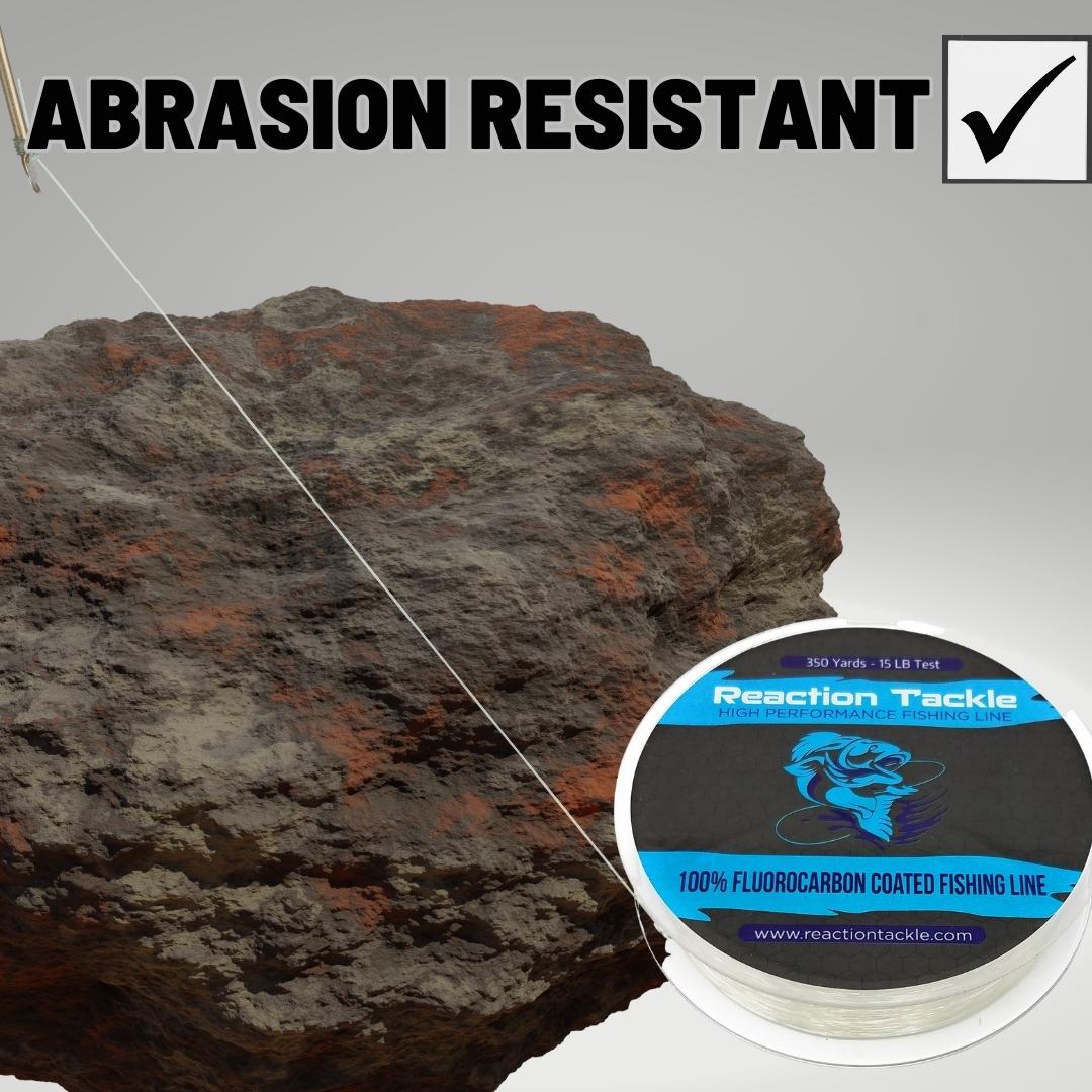 Reaction Tackle Fluorocarbon Coated Fishing Line/350 Yards/High Strength/Mono Upgrade
