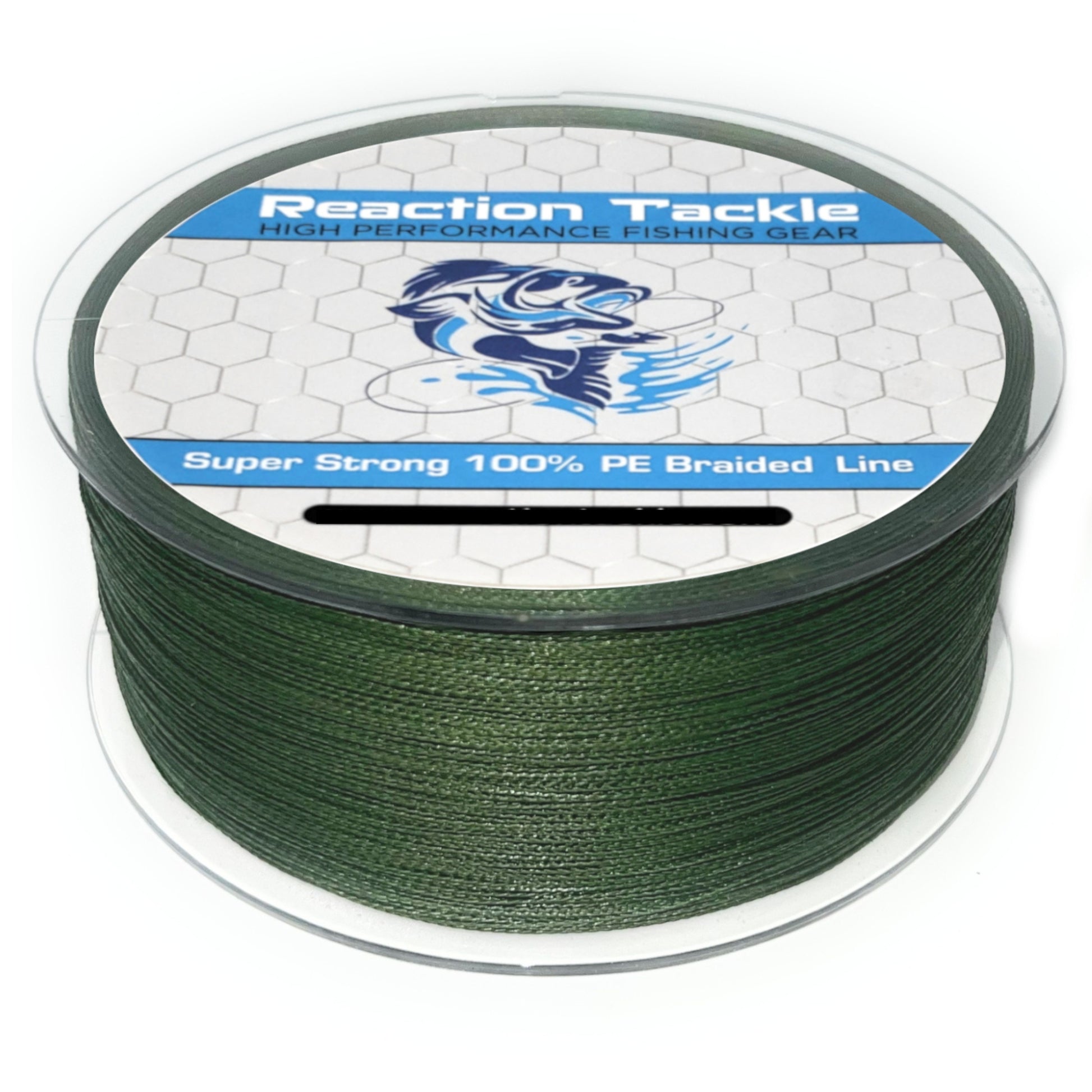 Reaction Tackle Braided Fishing Line Moss Green 30lb 500yd