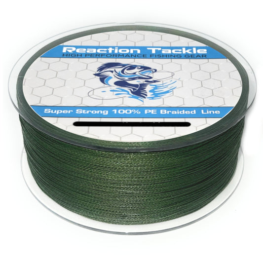 GetUSCart- Reaction Tackle Braided Fishing Line - 8 Strand Hi Vis Green  100LB 1000yd