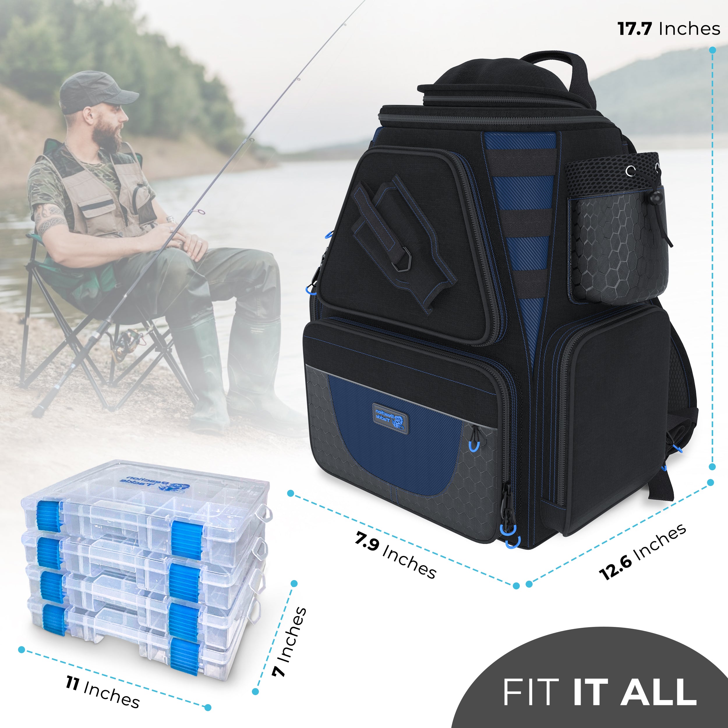 Bass fishing backpack sales
