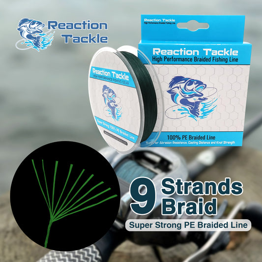 Reaction Tackle Braided Fishing Line Blue Camo 20lb 150yd