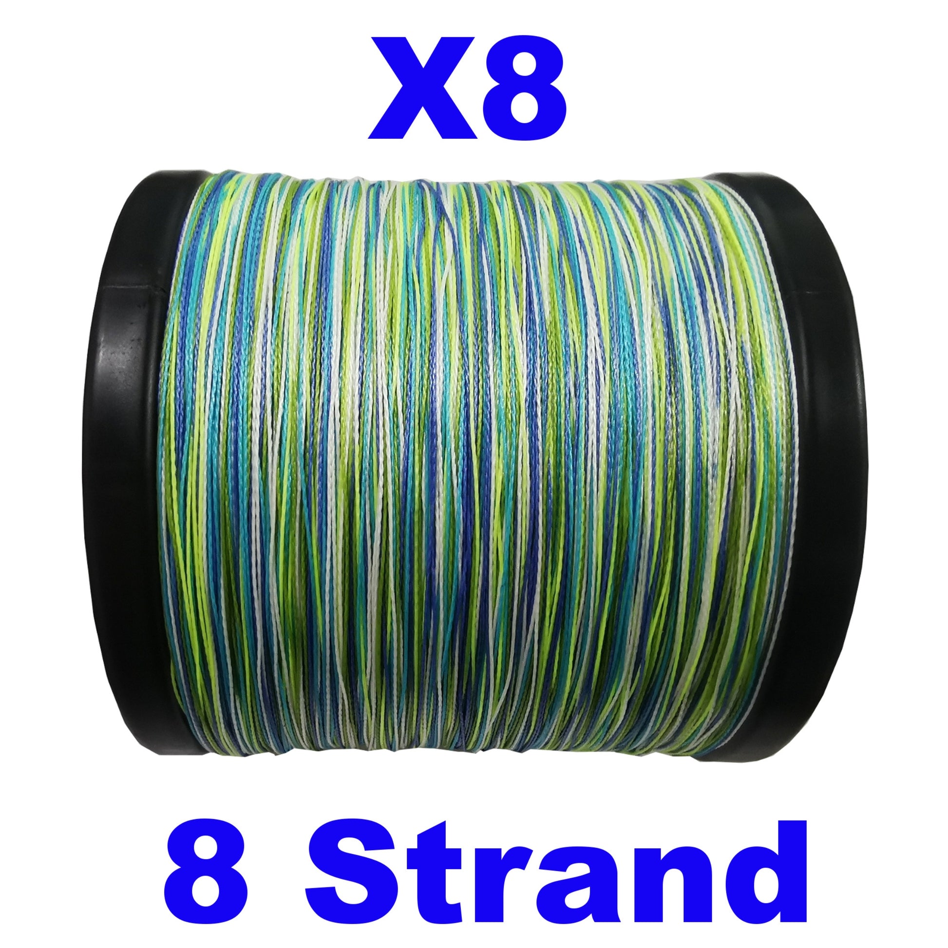 Reaction Tackle X8 Braided Fishing Line- Aqua Camo 8 Strand - Reaction Tackle