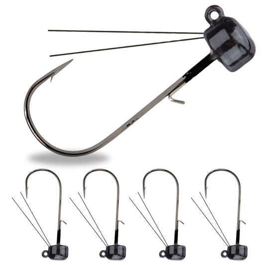 Reaction Tackle 5-Pack Tungsten Ned Rig-Shroom Jigs