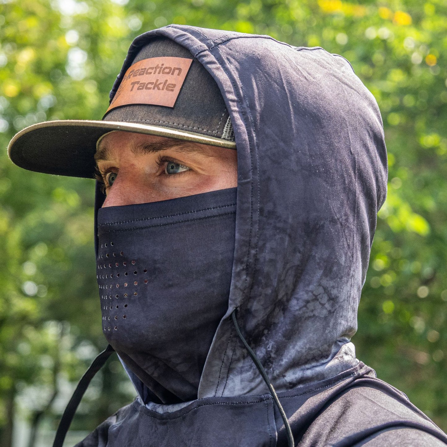 Reaction Tackle SPF UPF 50+ Long Sleeve/Hood/Gaiter Fishing Shirt - Reaction Tackle