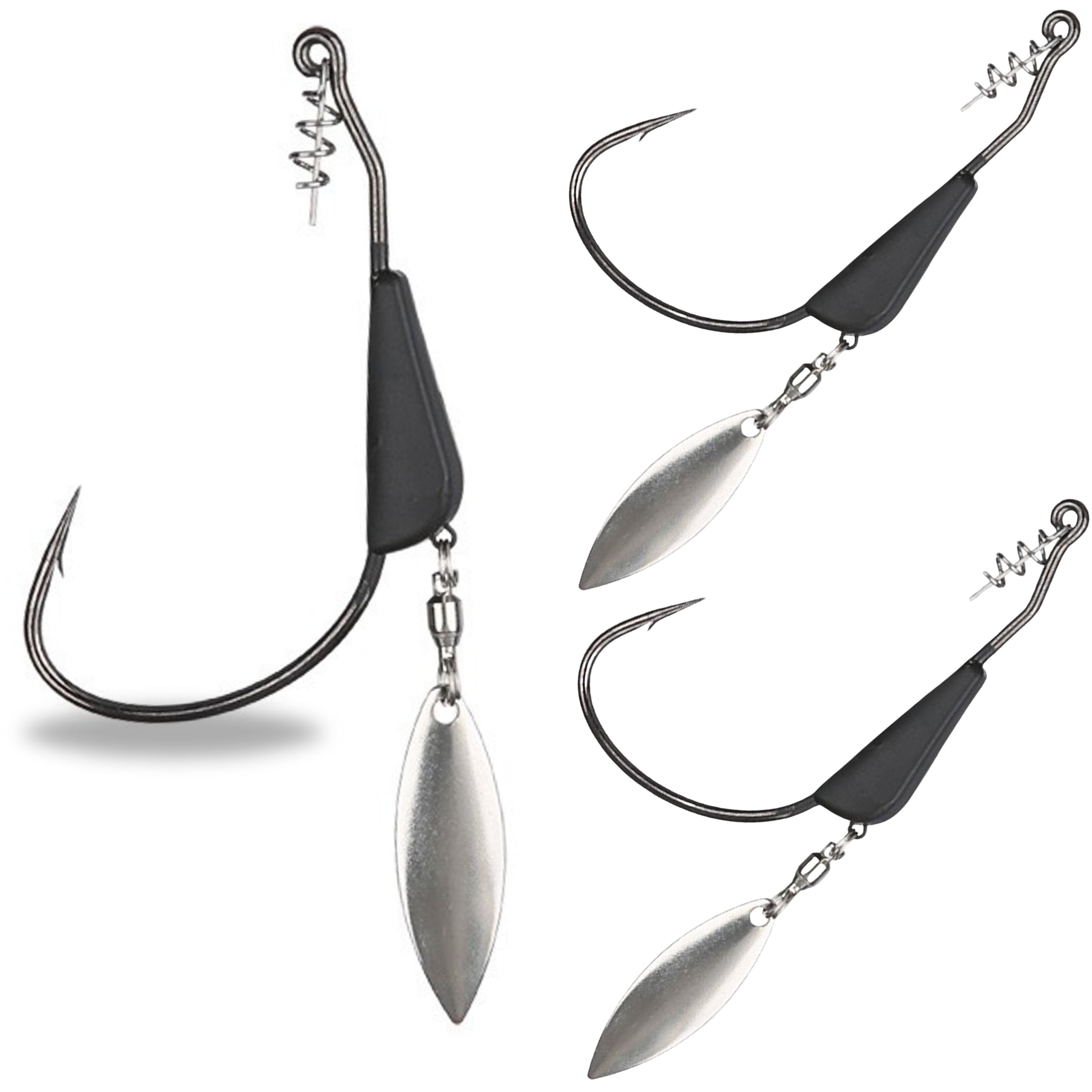 Reaction Tackle Swimbait Hooks – 25-Pack, For Freshwater & Saltwater Fishing