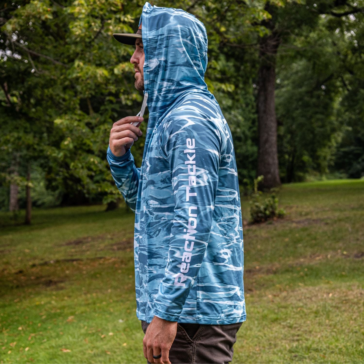 Reaction Tackle SPF UPF 50+ Long Sleeve Hooded Fishing Shirt - Reaction Tackle