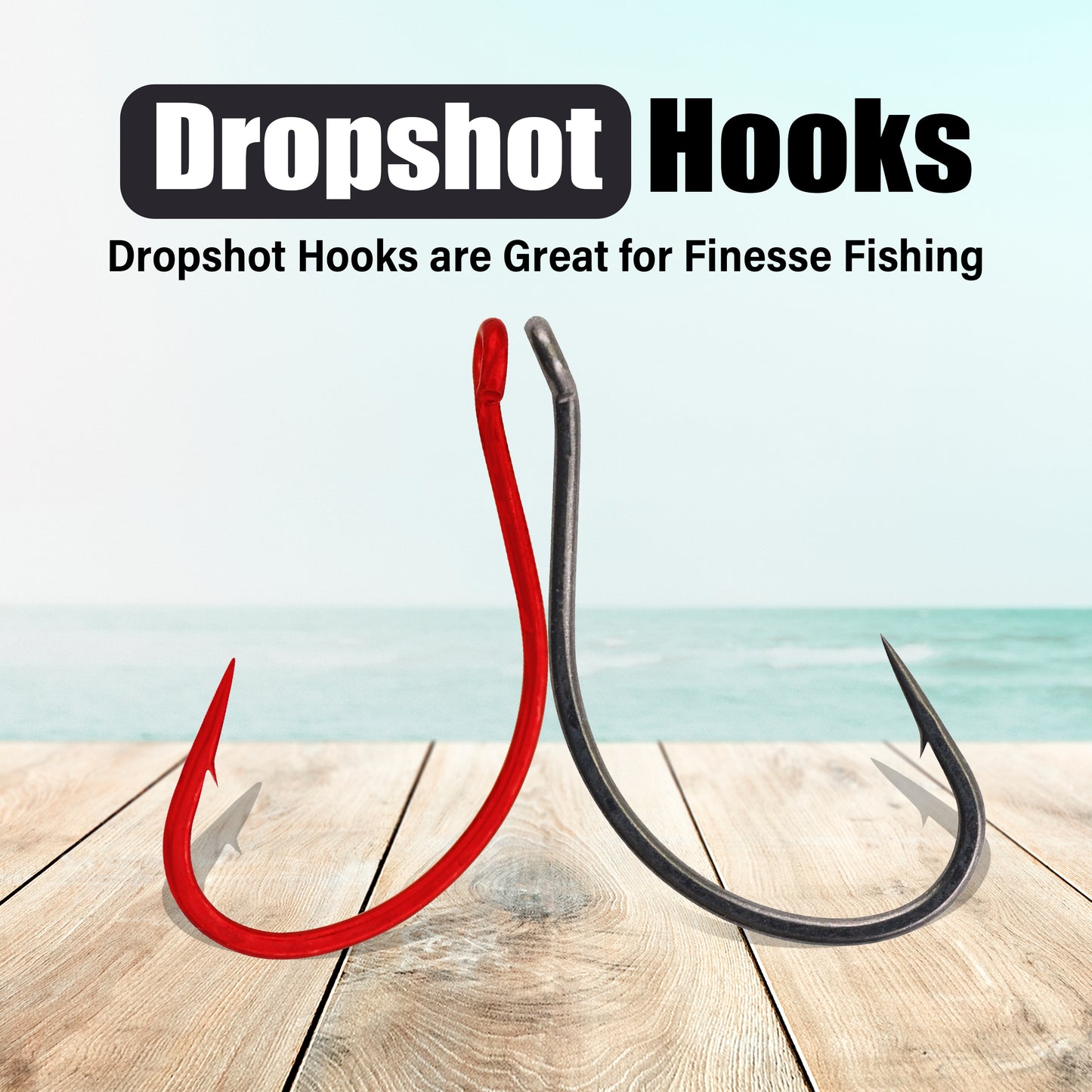 Reaction Tackle Dropshot Hooks- Pack of 50