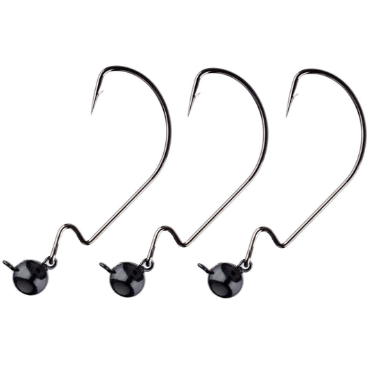 Reaction Tackle Tungsten Football/Swing Jig Heads- 3-Pack for Bass Fishing
