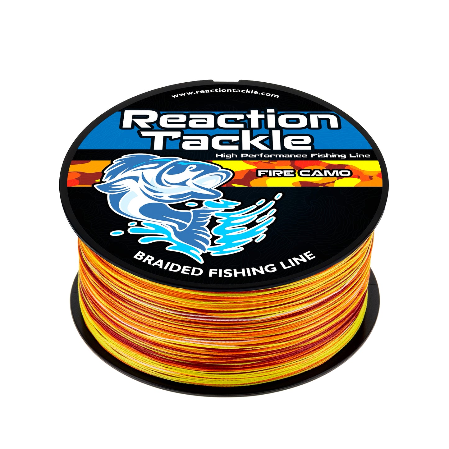 Reaction Tackle Braided Fishing Line - Fire Camo - NEW