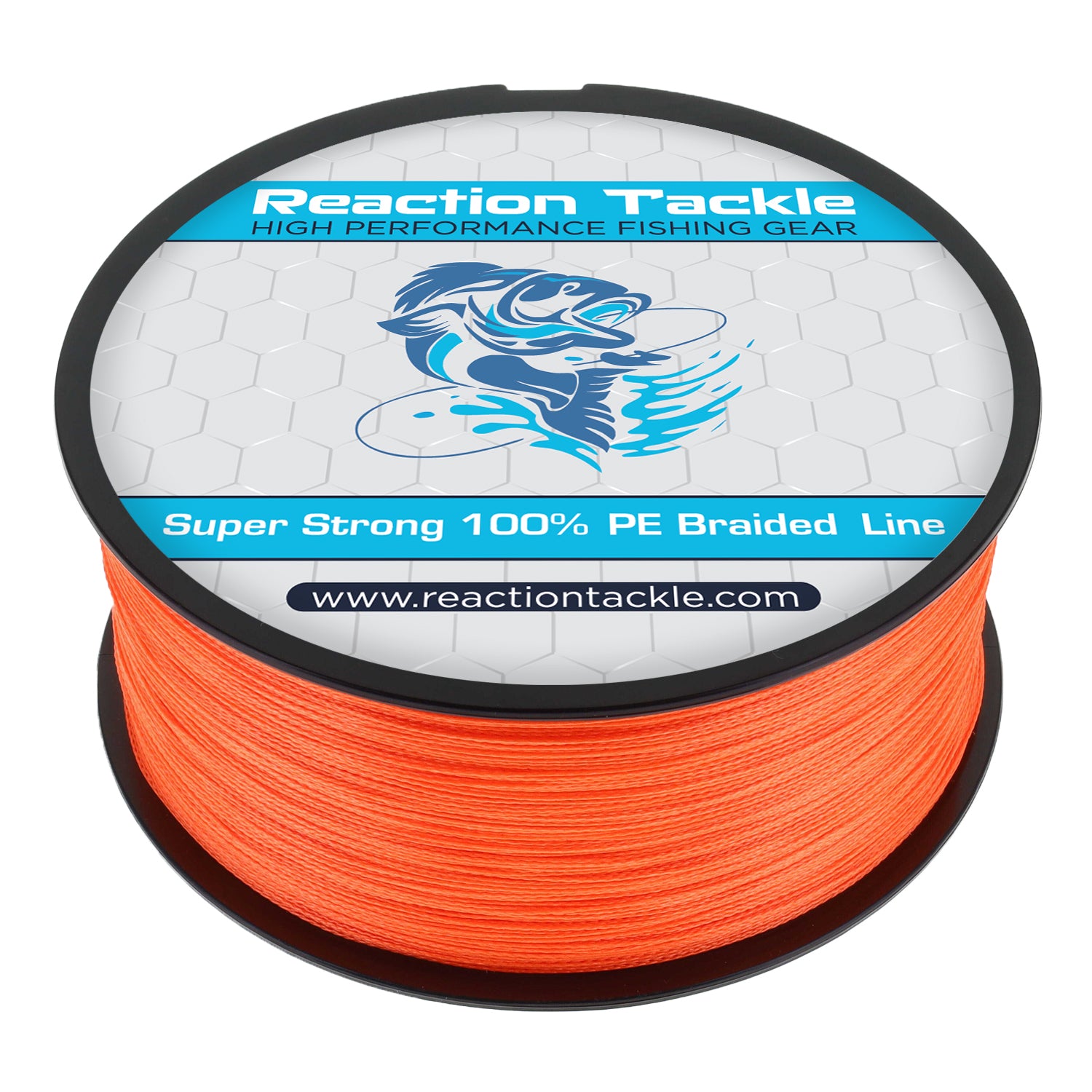 Reaction Tackle Braided Fishing Line - Hi-Vis Orange - Reaction Tackle