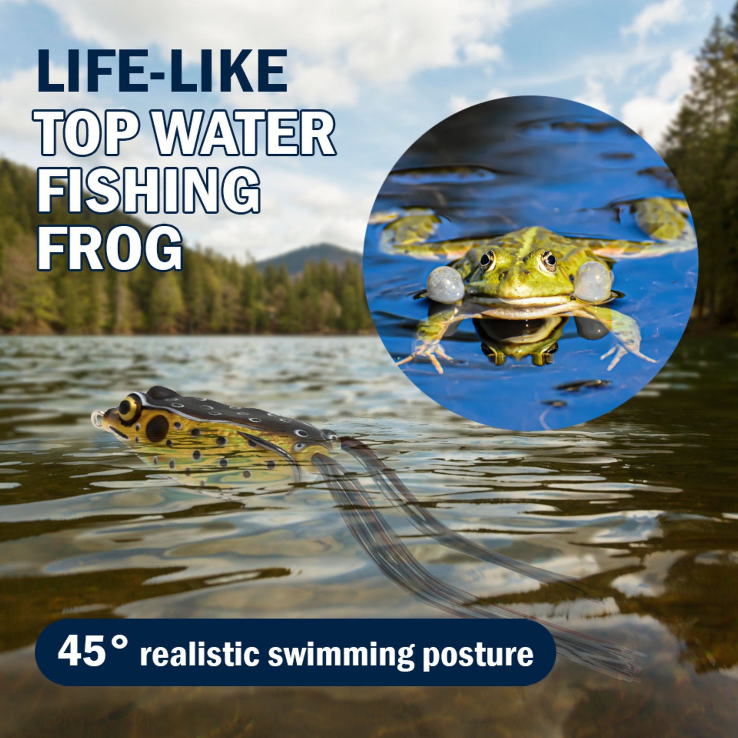 Reaction Tackle 2.5" Hollow Body Frogs / 2-Pack