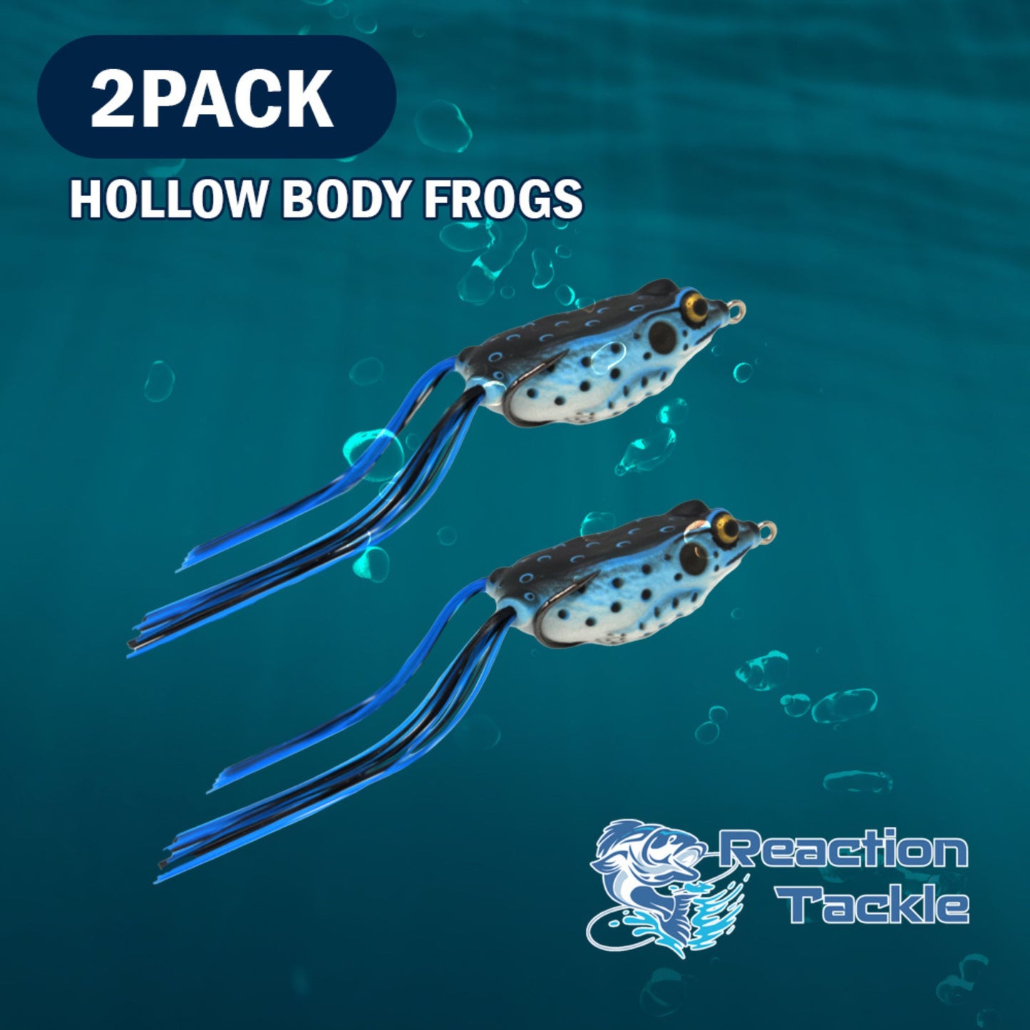 Reaction Tackle 2.5" Hollow Body Frogs / 2-Pack