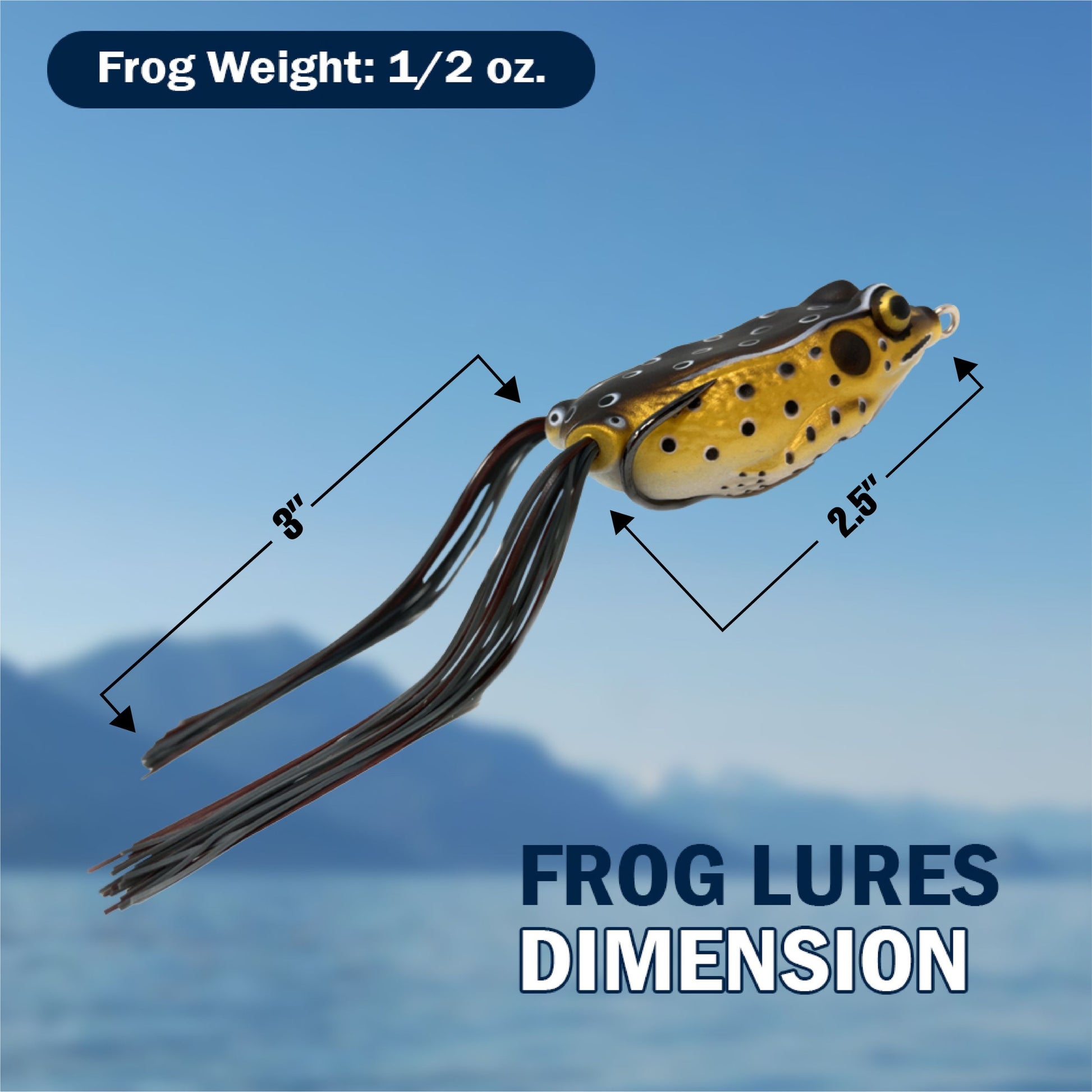 Reaction Tackle 2.5 Hollow Body Frogs / 2-Pack