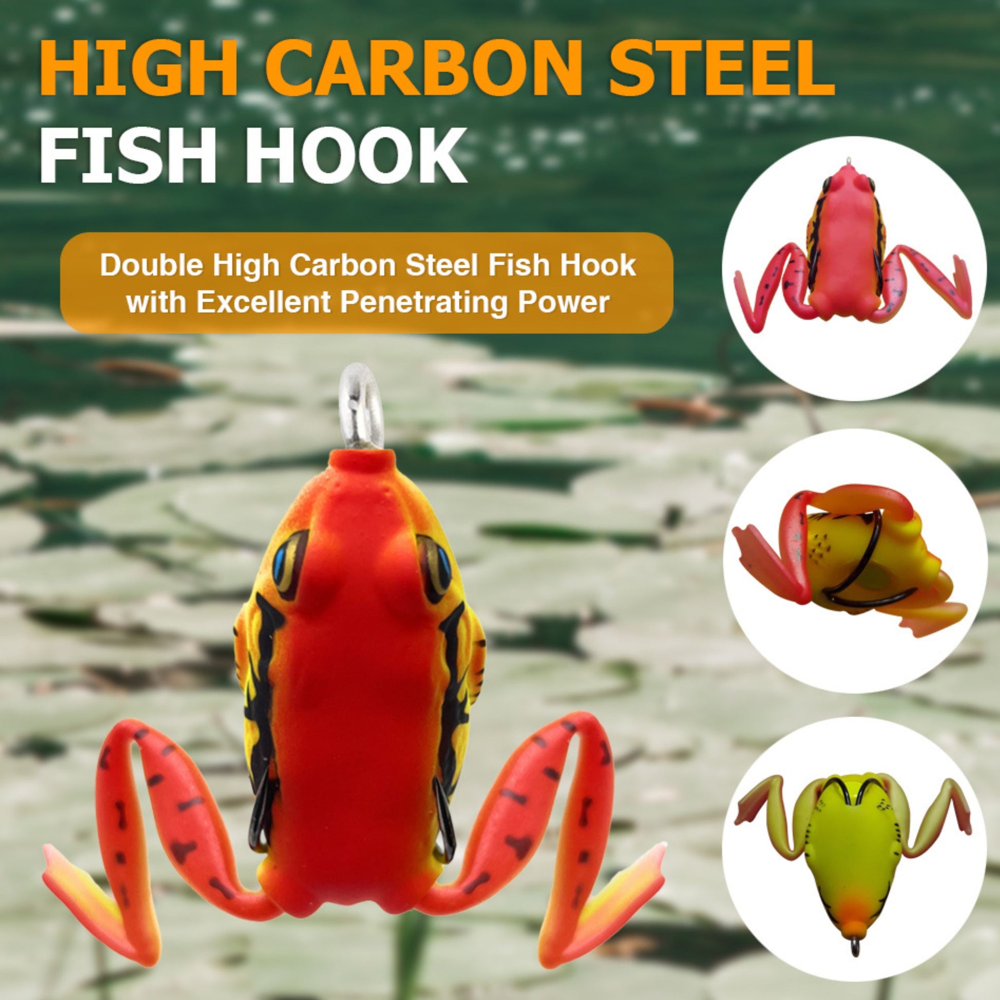 Reaction Tackle Swimming Legs 2.25" Hollow Body Frogs (2-Pack) - Reaction Tackle