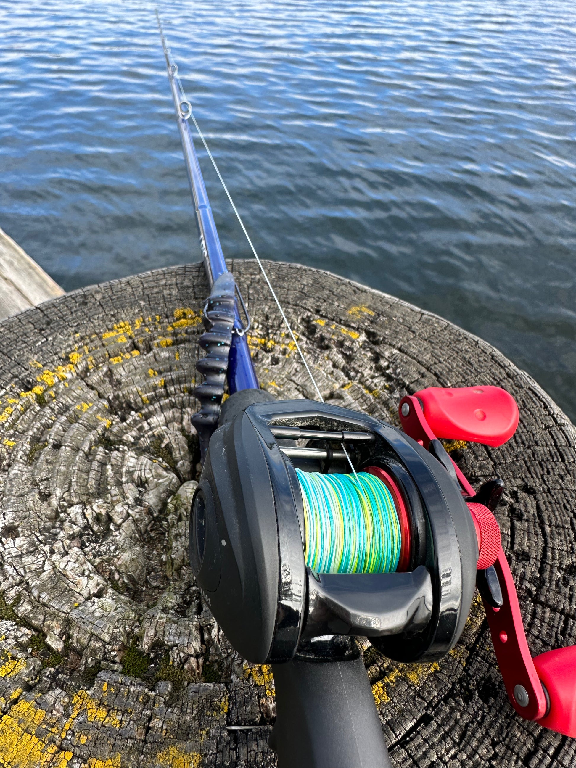 Reaction Tackle Braided Fishing Line- Blue Camo 