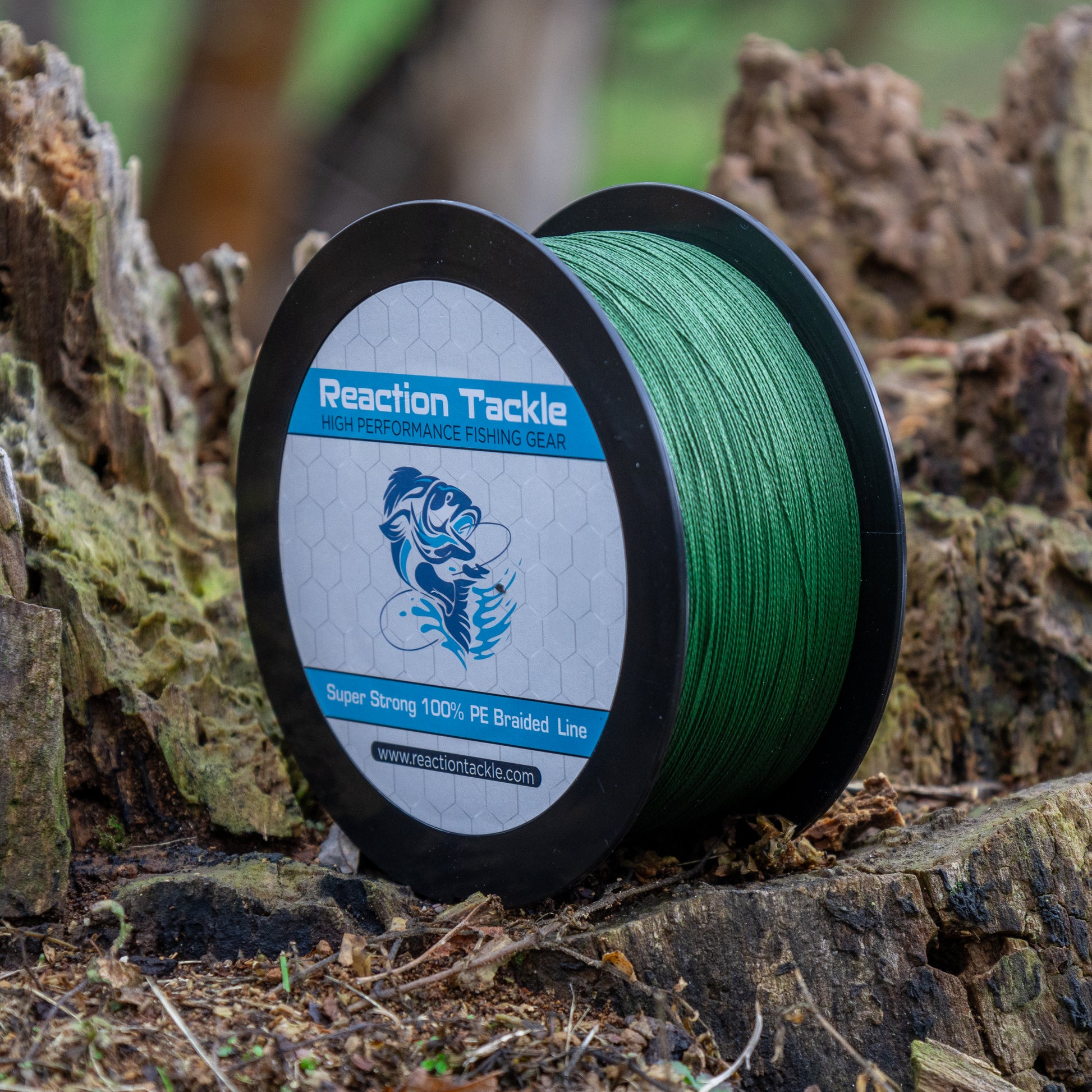 Reaction Tackle Braided Fishing Line - NO FADE Low-Vis Green - Reaction Tackle