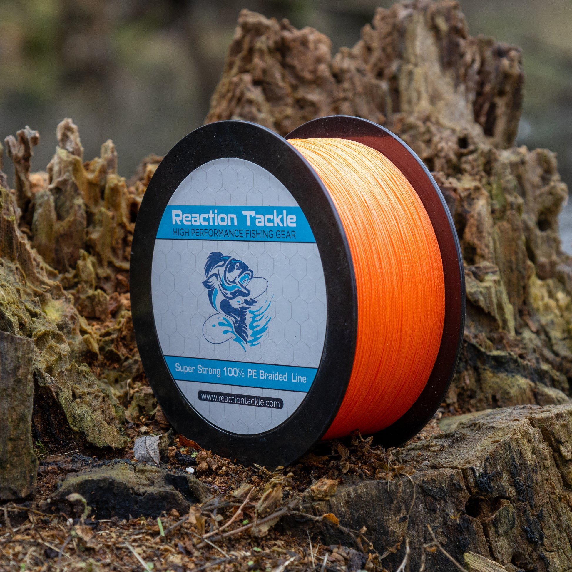 Reaction Tackle Braided Fishing Line - Hi-Vis Orange - Reaction Tackle