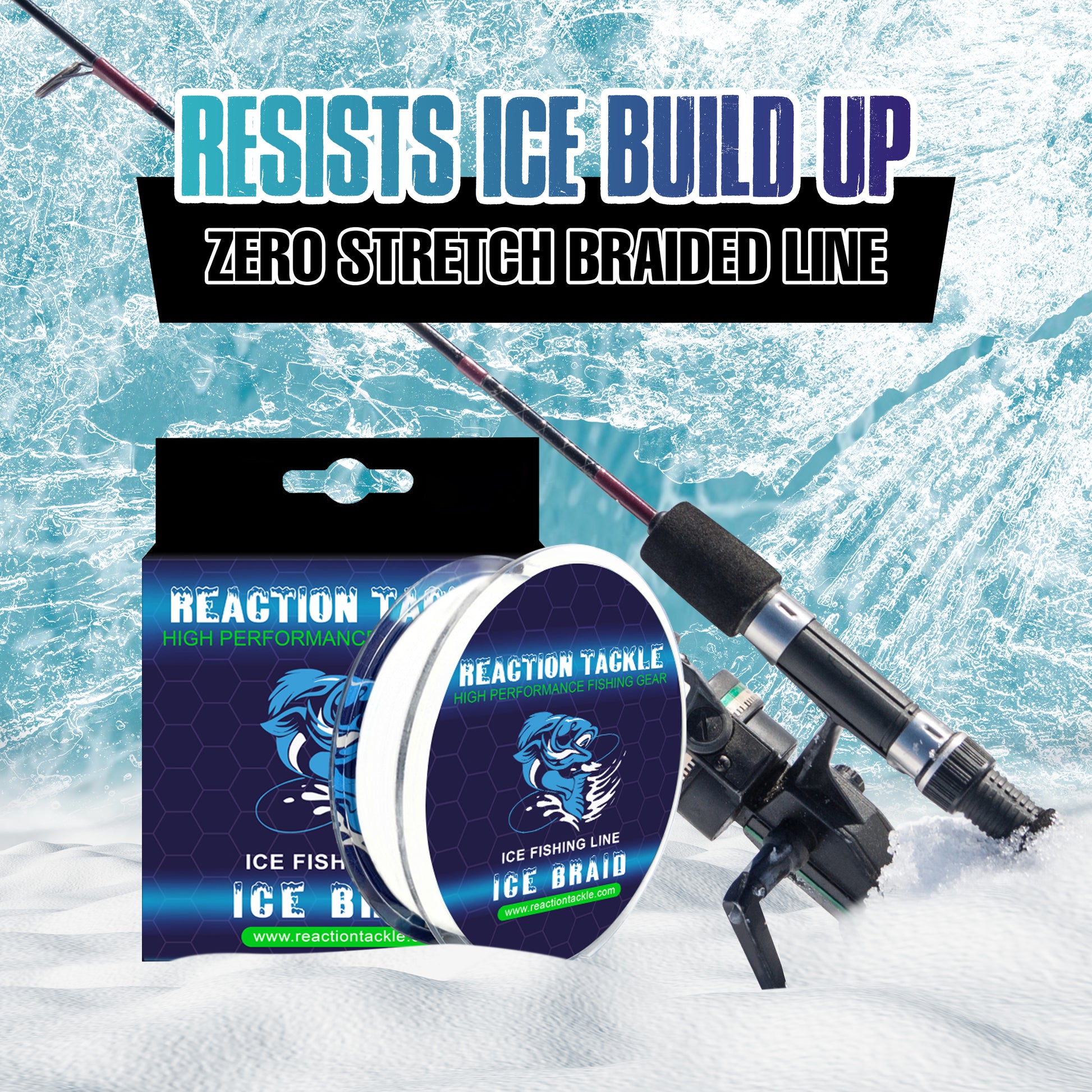 Performance Tip Up Ice Braid 20 lb Black, Monofilament Line - Canada,  performance braided