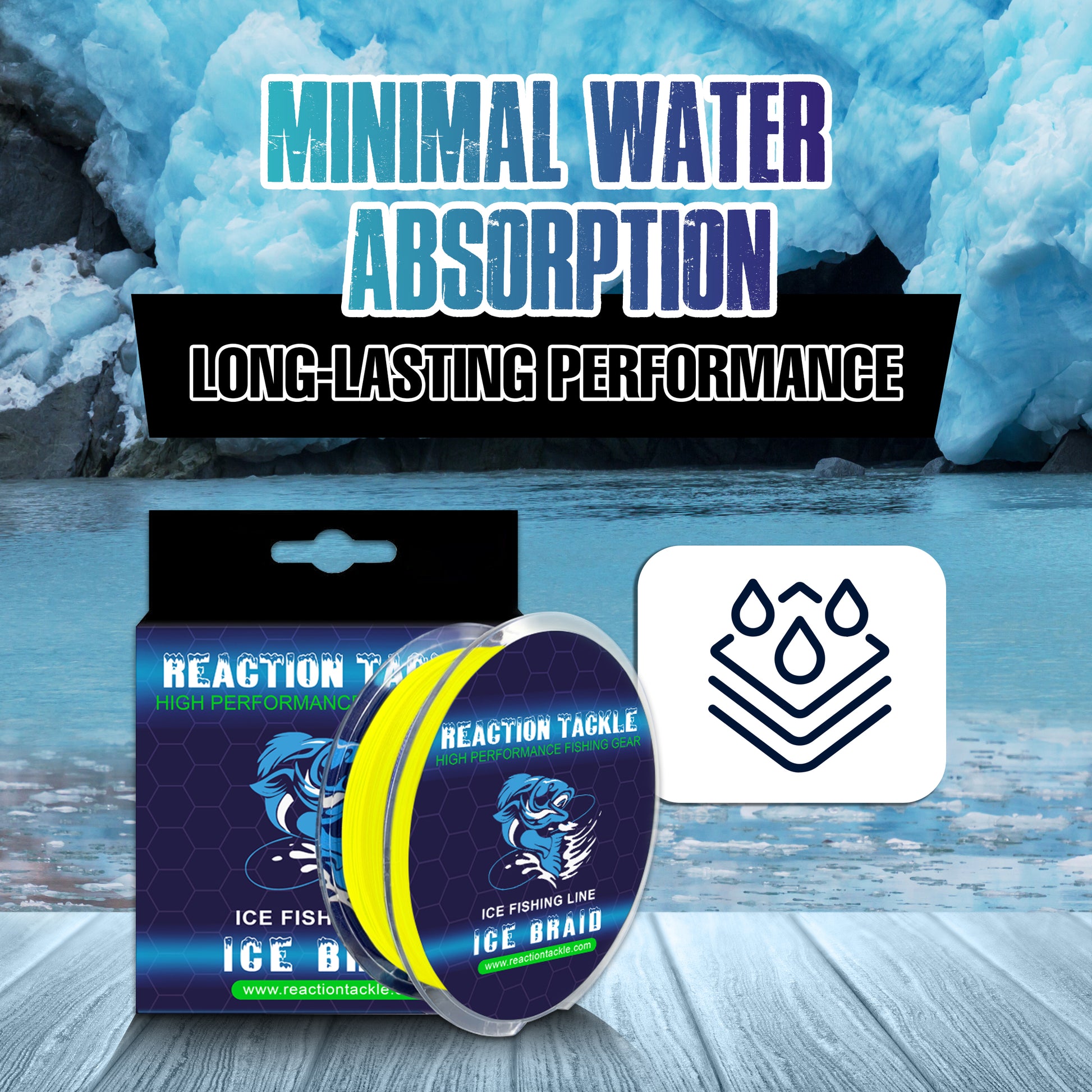 Reaction Tackle Ice Fishing Braided line -8 Strand