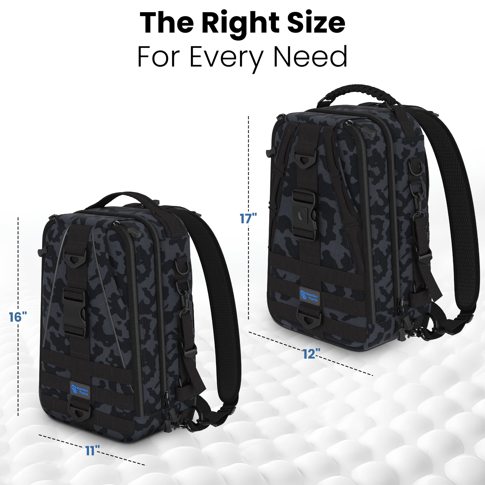 Reaction Tackle Fishing Tackle 2-in-1 Sling Bag/Backpack- 3 Sizes - Reaction Tackle