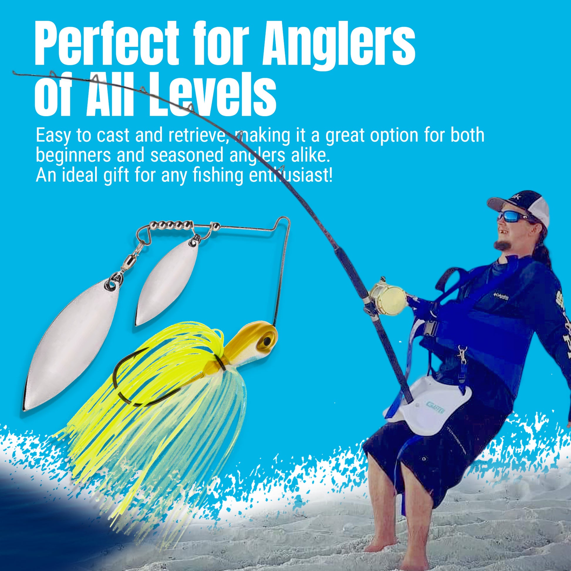 Reaction Tackle Lead Spinnerbait Jigs – 3-Pack, Double Willow Blade - New - Reaction Tackle
