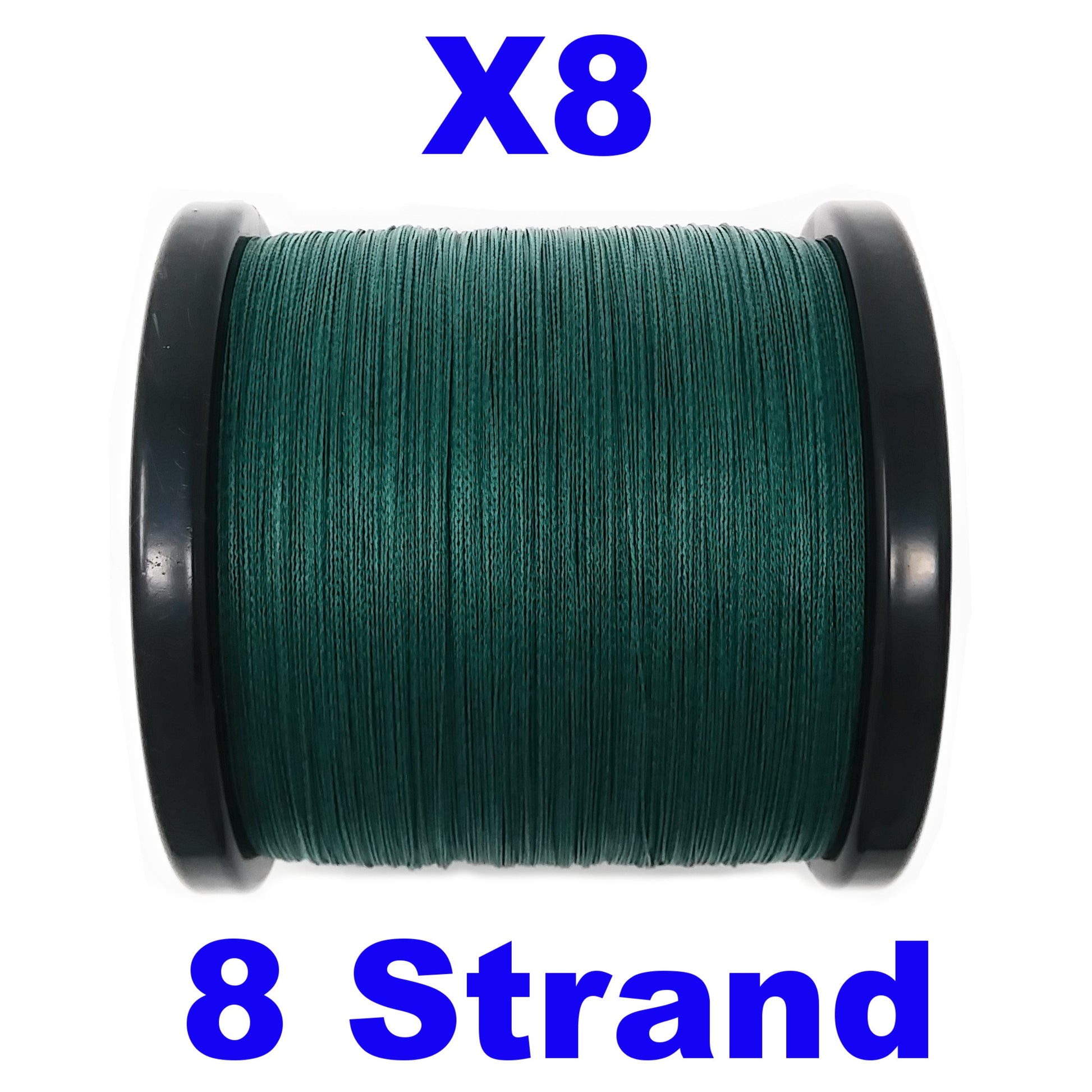 Reaction Tackle Braided Fishing Line - 8 Strand Moss Green 200lb 1000yd