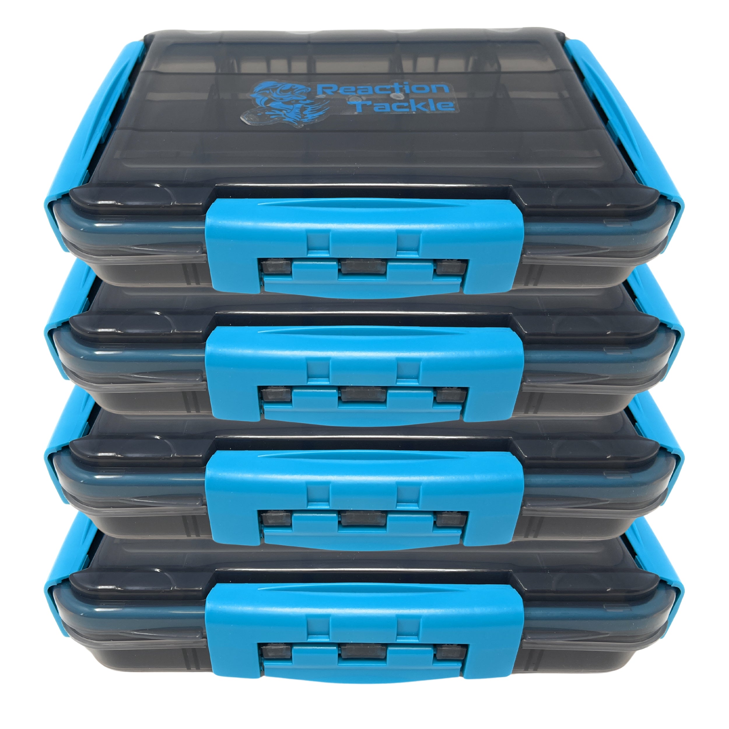 Reaction Tackle Waterproof Tackle Trays - 100% Secure with 3 Clips - Reaction Tackle