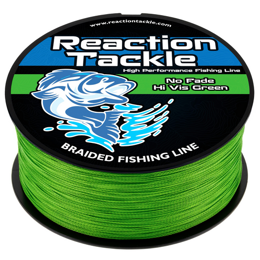 Reaction Tackle Braided Fishing Line - Hi-Vis Green