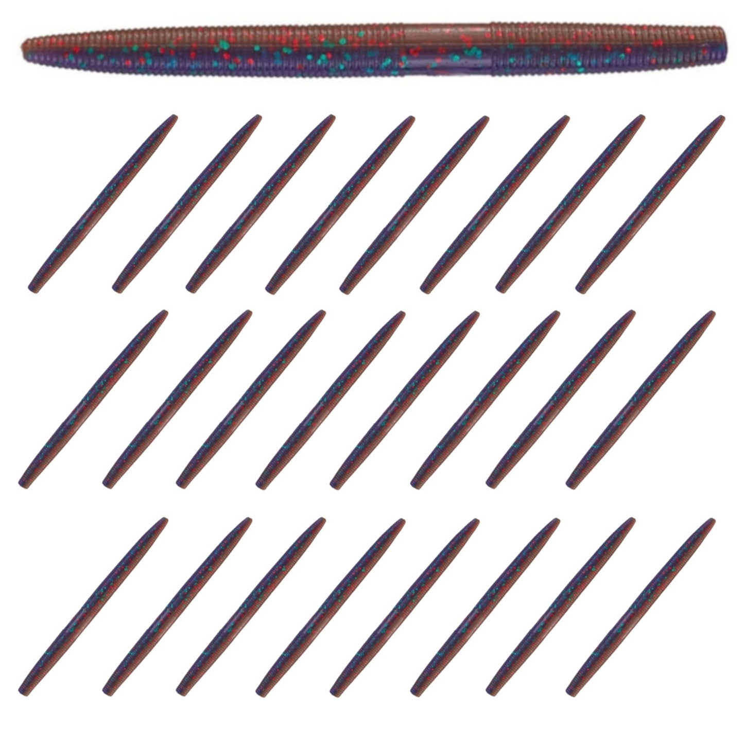Reaction Tackle Soft Plastic Wacky Worms 5.5in - 24 Pack