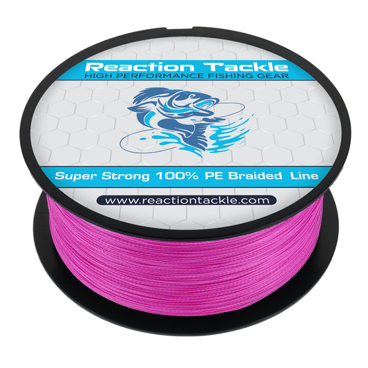 Reaction Tackle Braided Fishing Line - Pink - Reaction Tackle