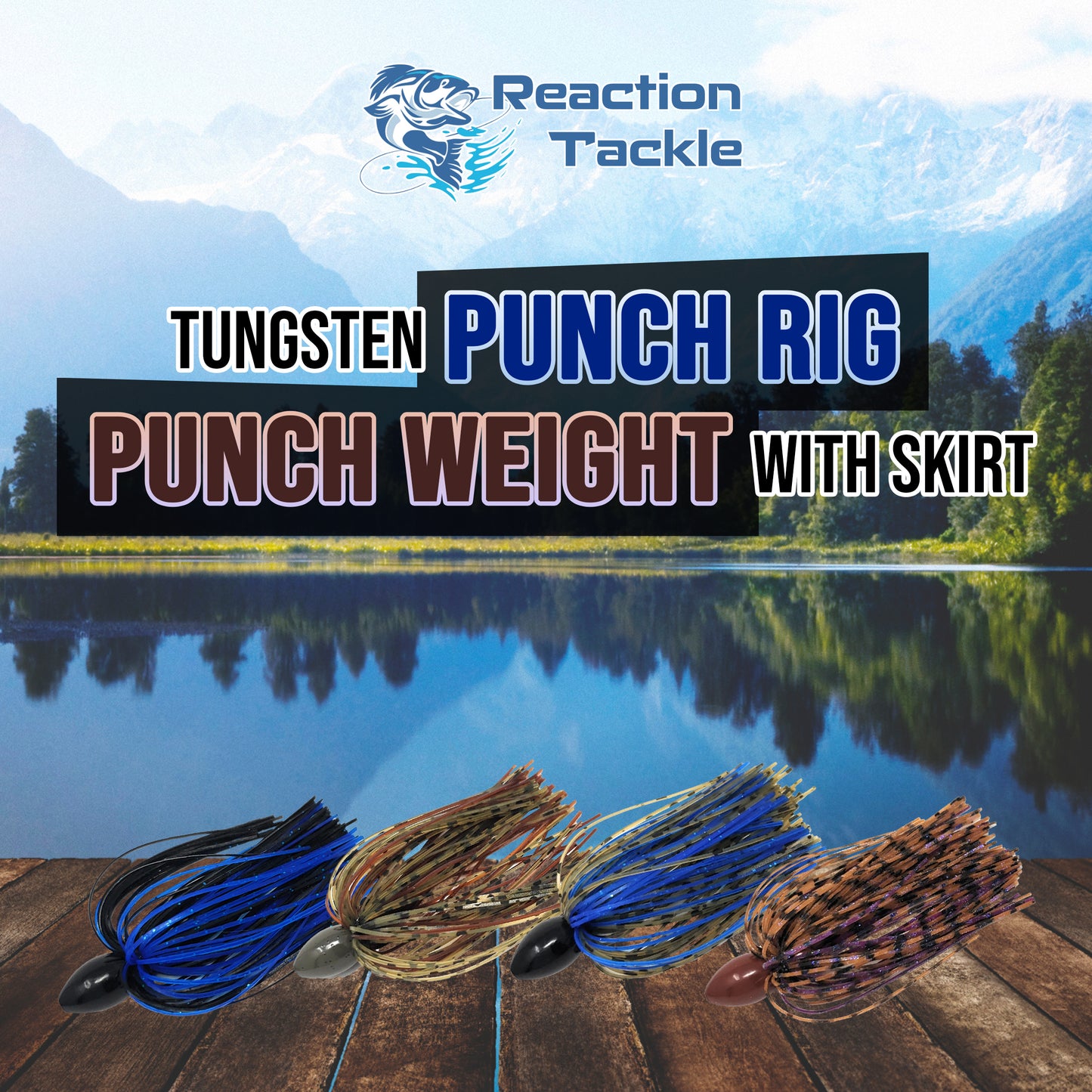 Reaction Tackle Tungsten Punch Rig/Punch Weight with Skirt