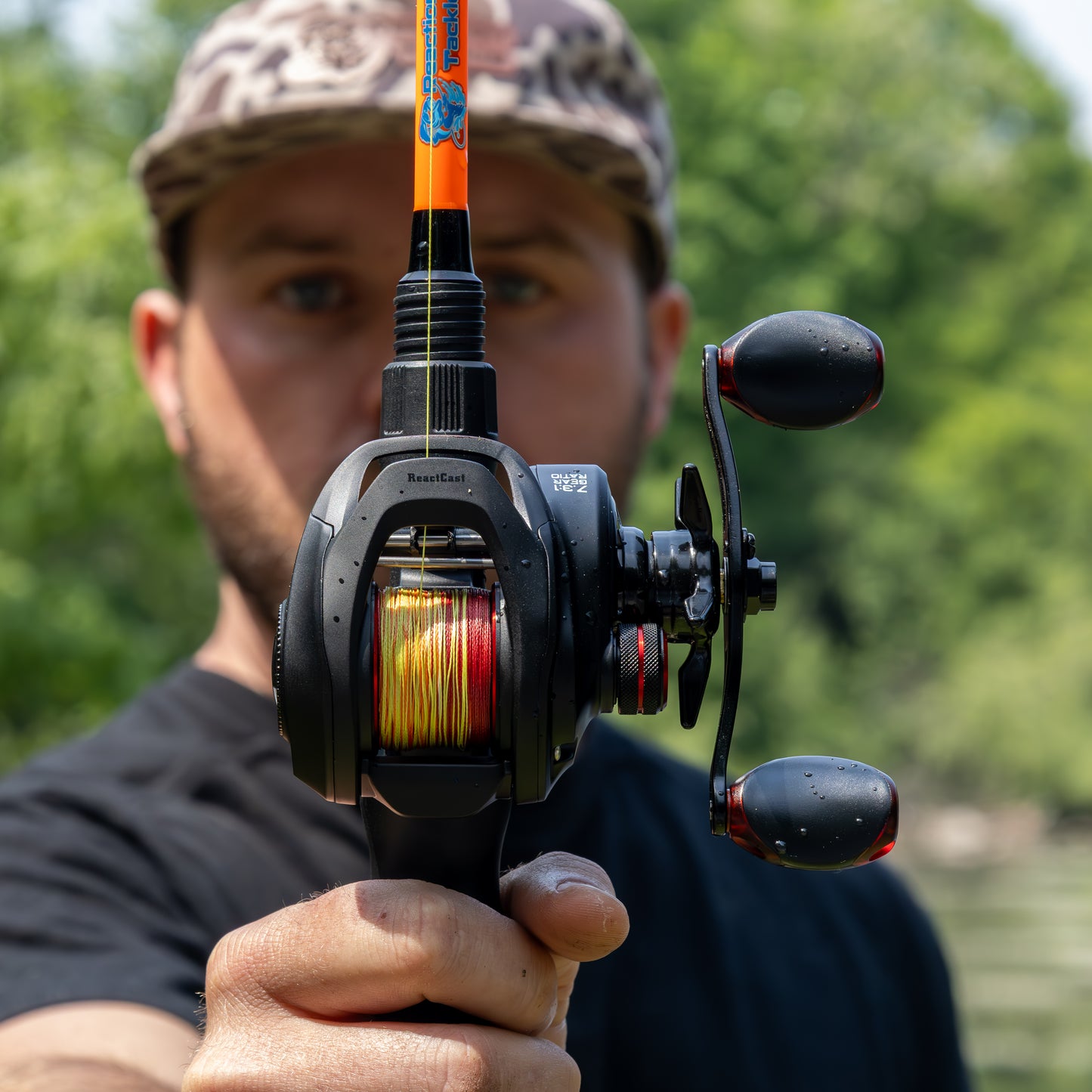 Reaction Tackle Braided Fishing Line - Fire Camo - NEW