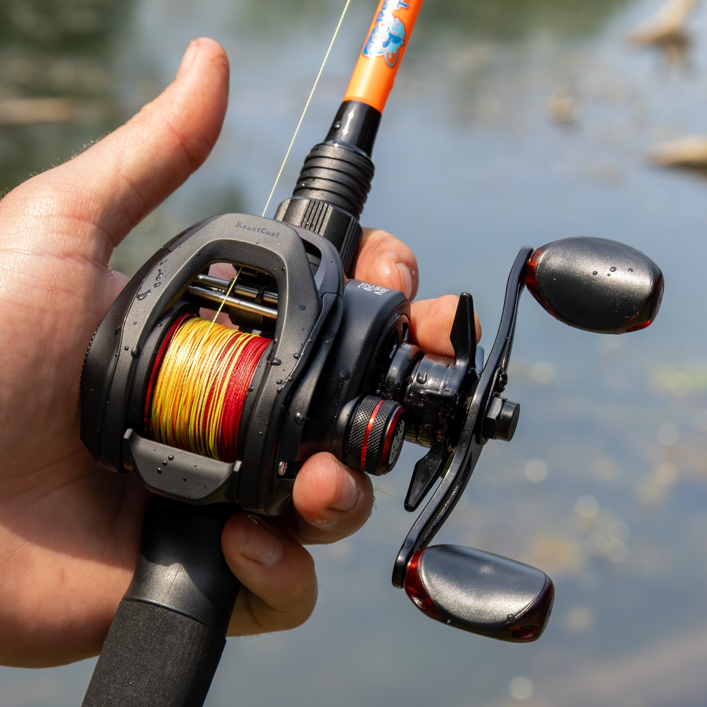 Reaction Tackle Braided Fishing Line - Fire Camo - NEW