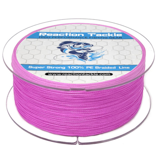 Reaction Tackle Braided Fishing Line- Pink