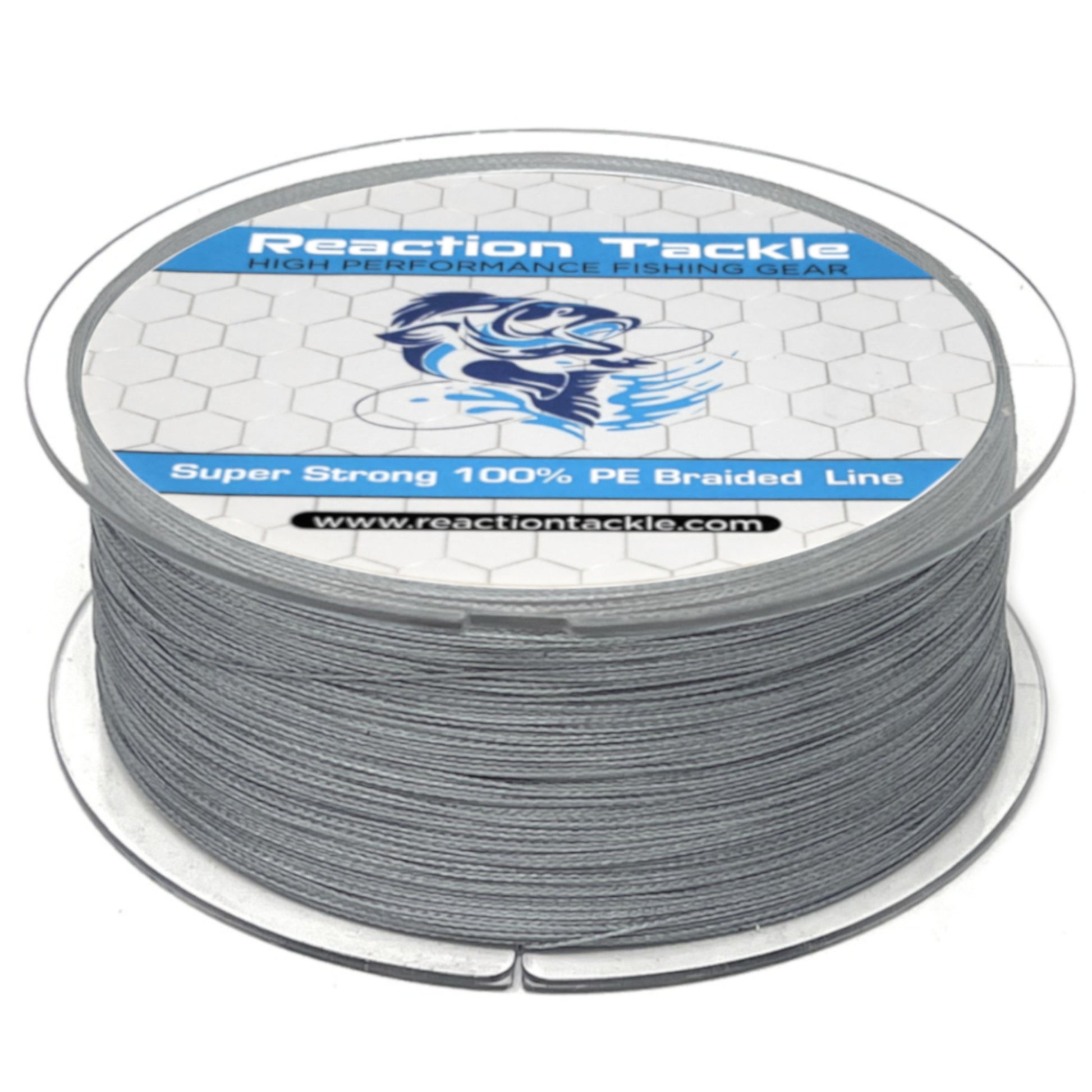 Reaction Tackle Braided Fishing Line / Braid - Blue Camouflage / 4 and 8  Strands