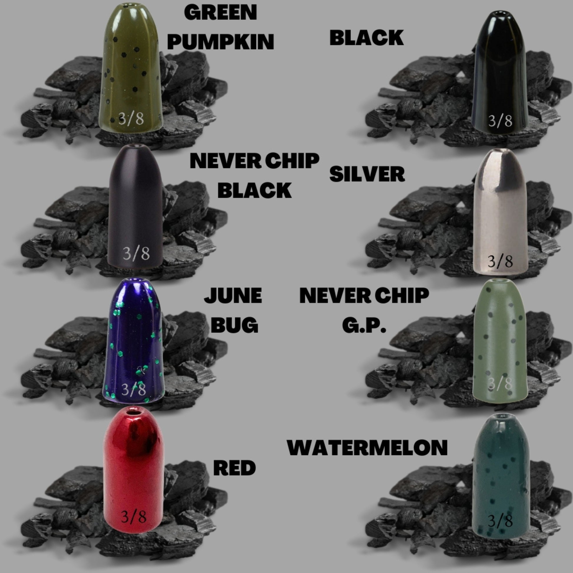 Reaction Tackle Worm / Bullet Weights / Bulk Tungsten Sinkers in Various Sizes and Colours